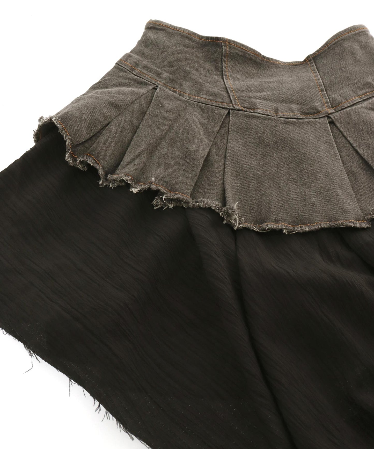 アシメ ドッキング デニム スカート 151-5838