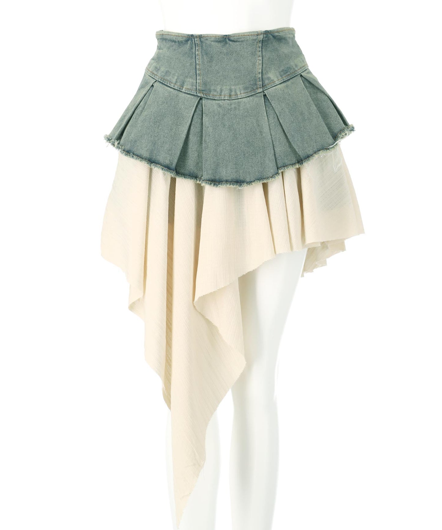 アシメ ドッキング デニム スカート 151-5838