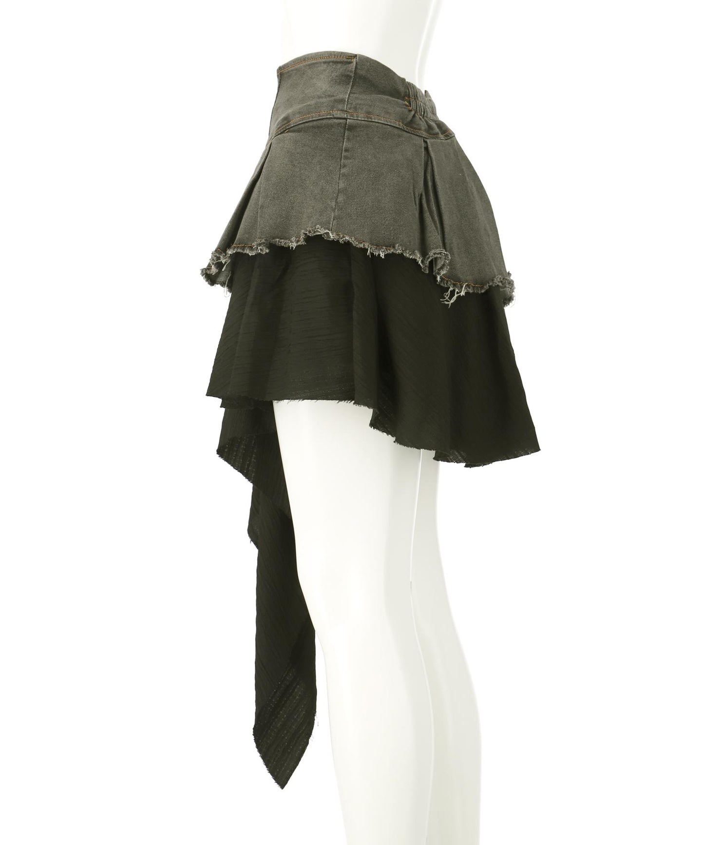 アシメ ドッキング デニム スカート 151-5838