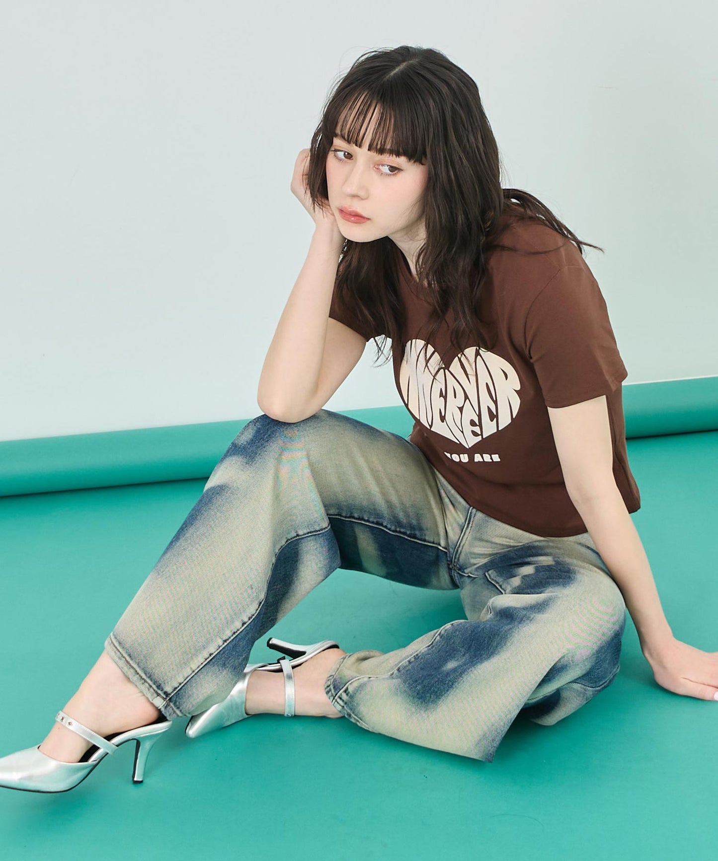 オーバーダイ ライン ヴィンテージ ブリーチ デニム パンツ 152-5761