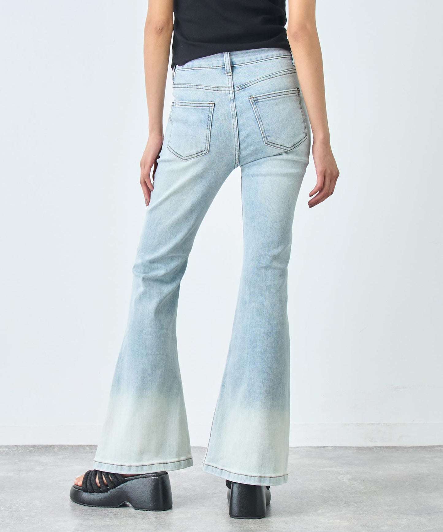 ストレッチ フレア デニム パンツ 152-5829