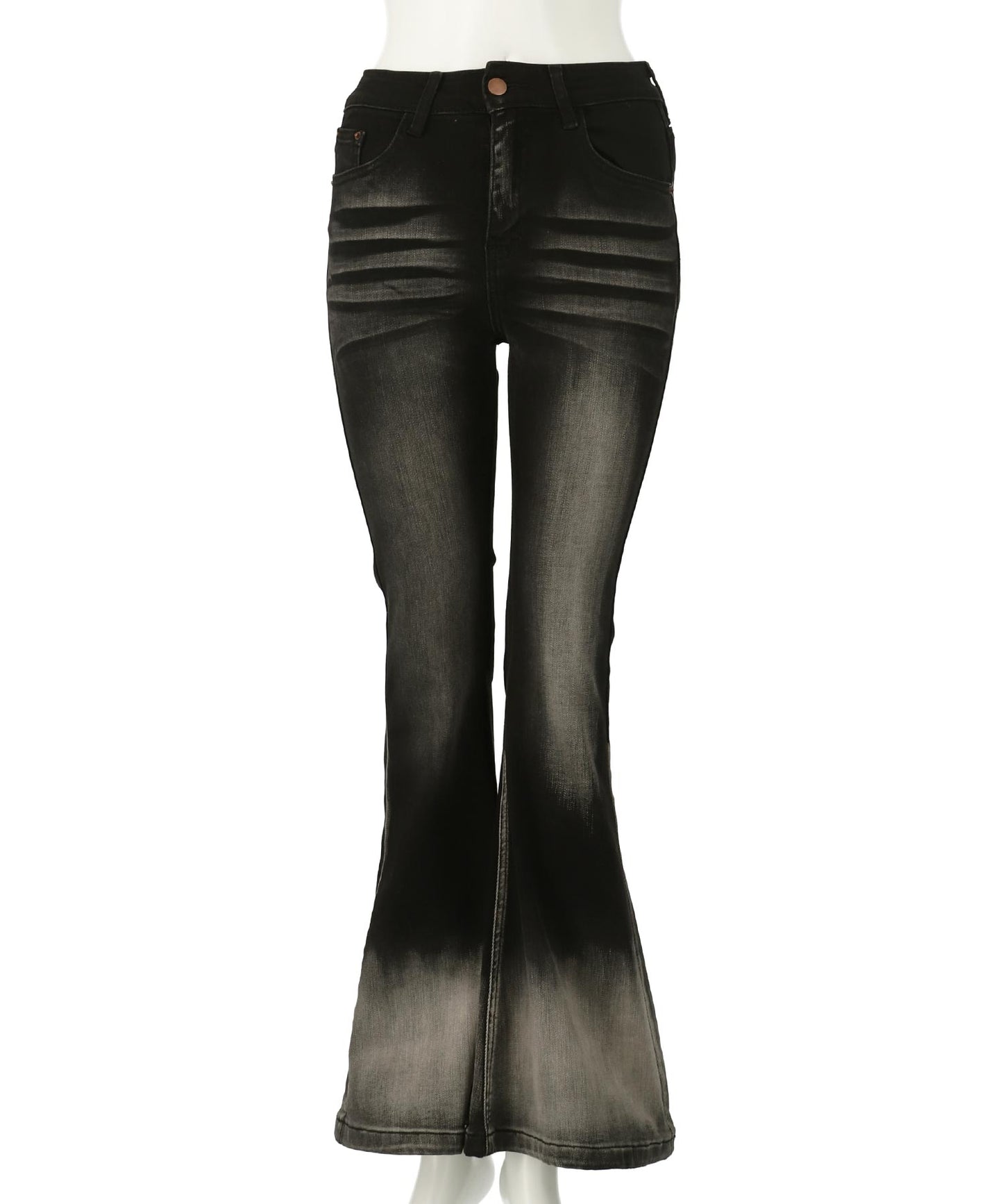 ストレッチ フレア デニム パンツ 152-5829