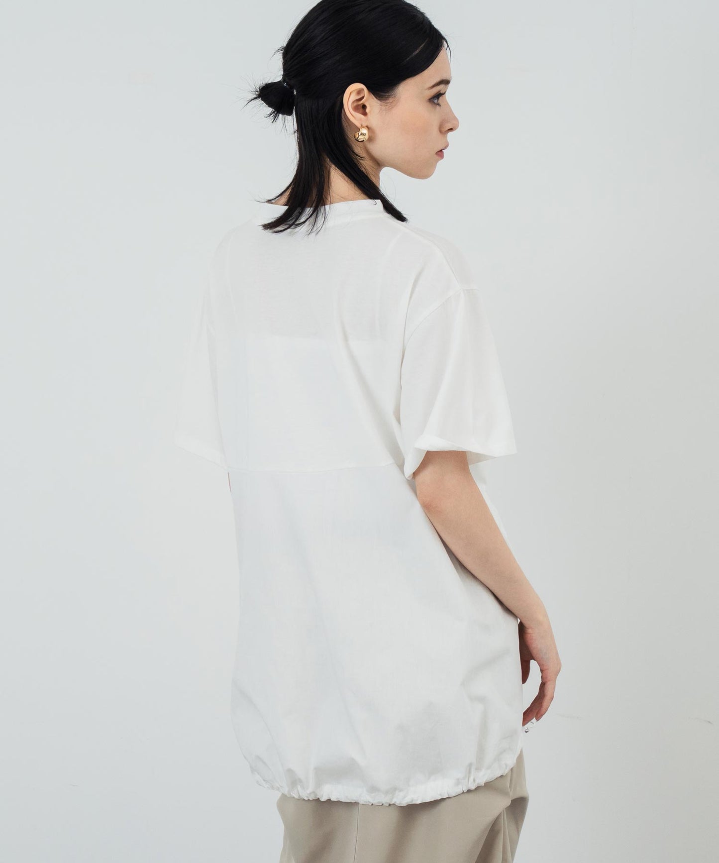 ドロスト ドッキング デザイン Tシャツ 153-5701