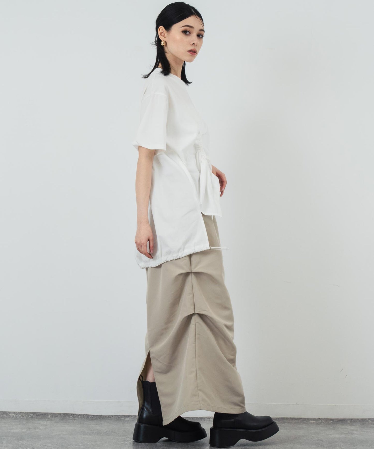 ドロスト ドッキング デザイン Tシャツ 153-5701