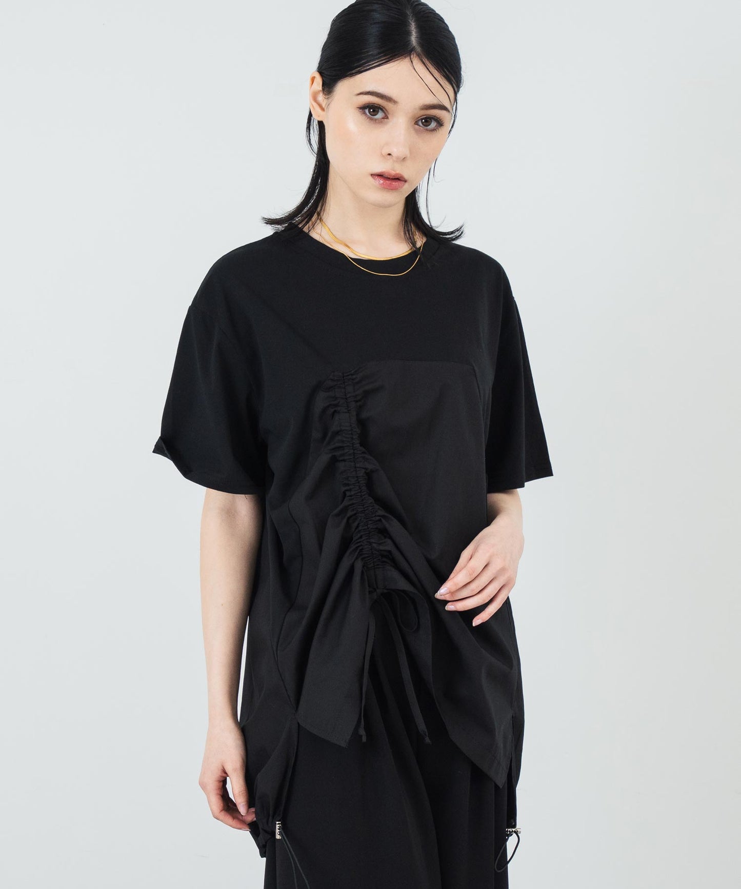 ドロスト ドッキング デザイン Tシャツ 153-5701