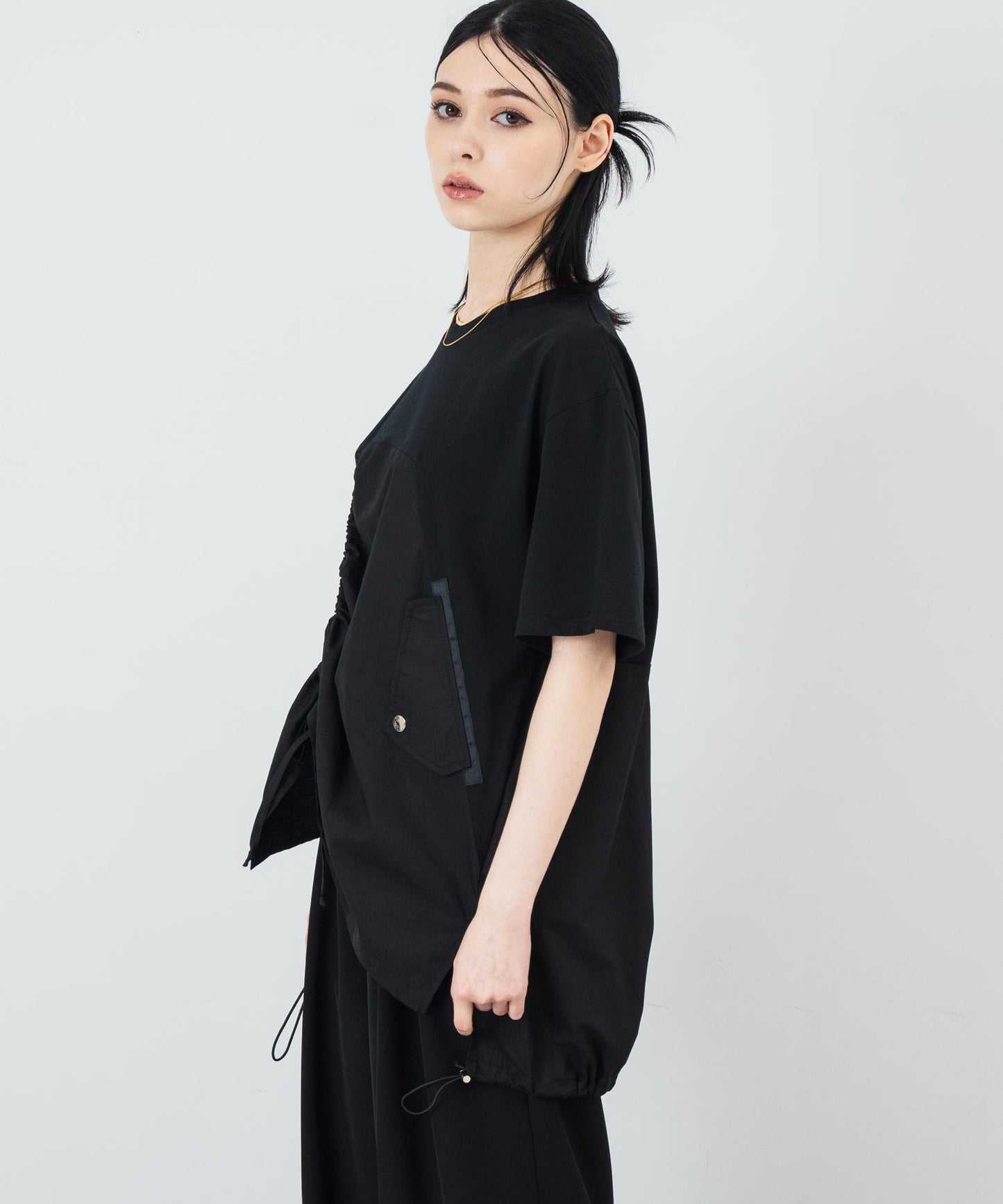 ドロスト ドッキング デザイン Tシャツ 153-5701