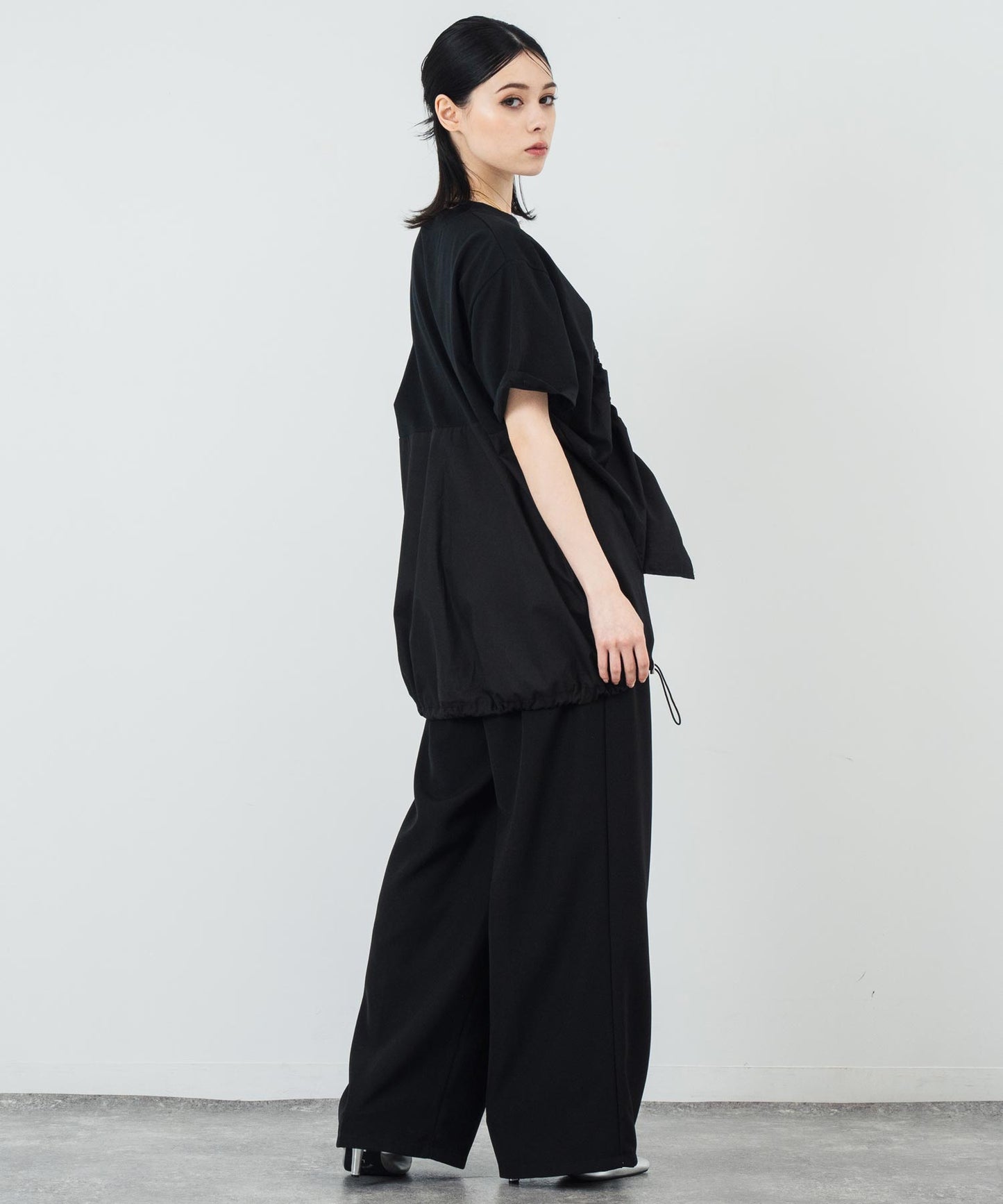 ドロスト ドッキング デザイン Tシャツ 153-5701