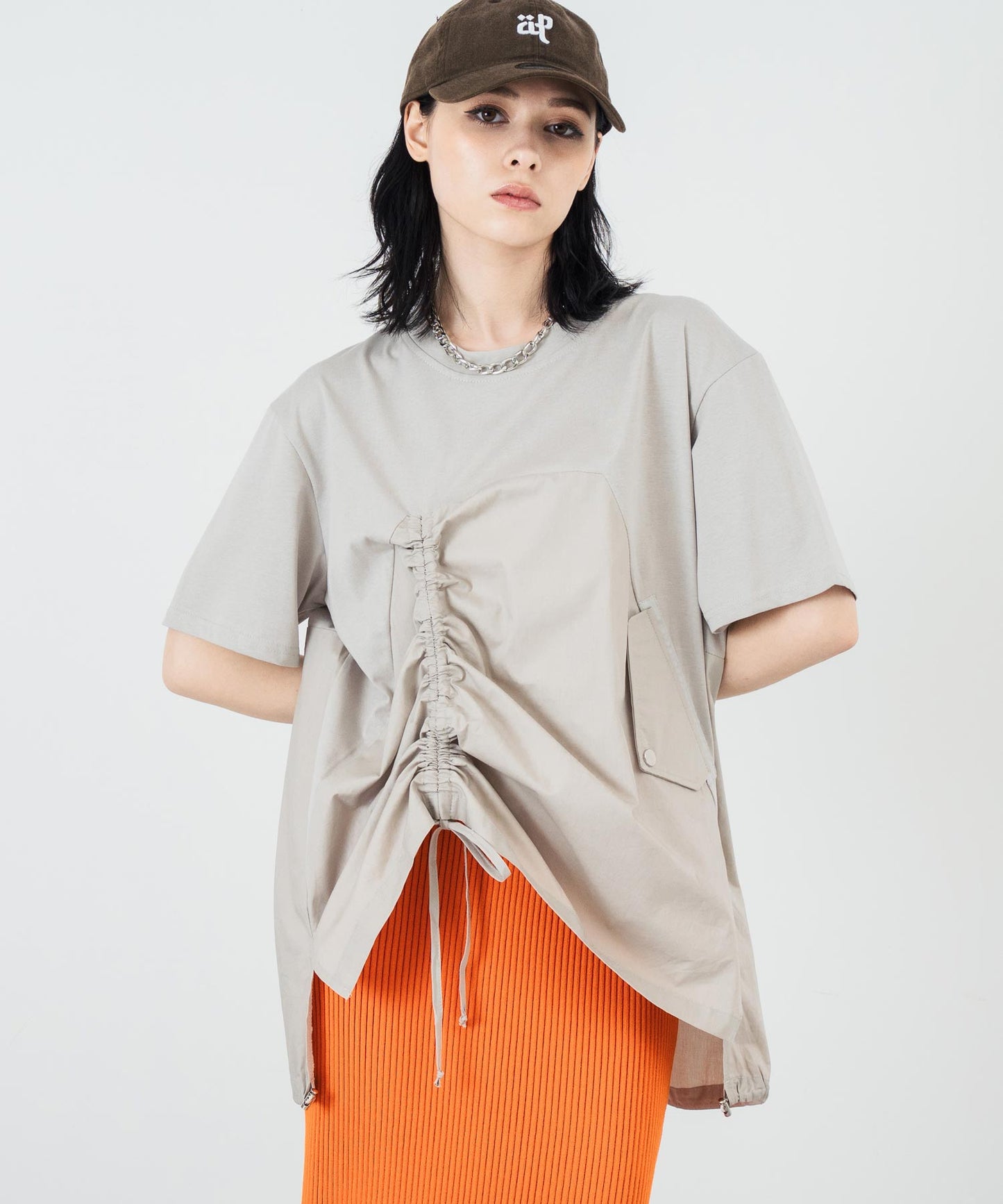 ドロスト ドッキング デザイン Tシャツ 153-5701