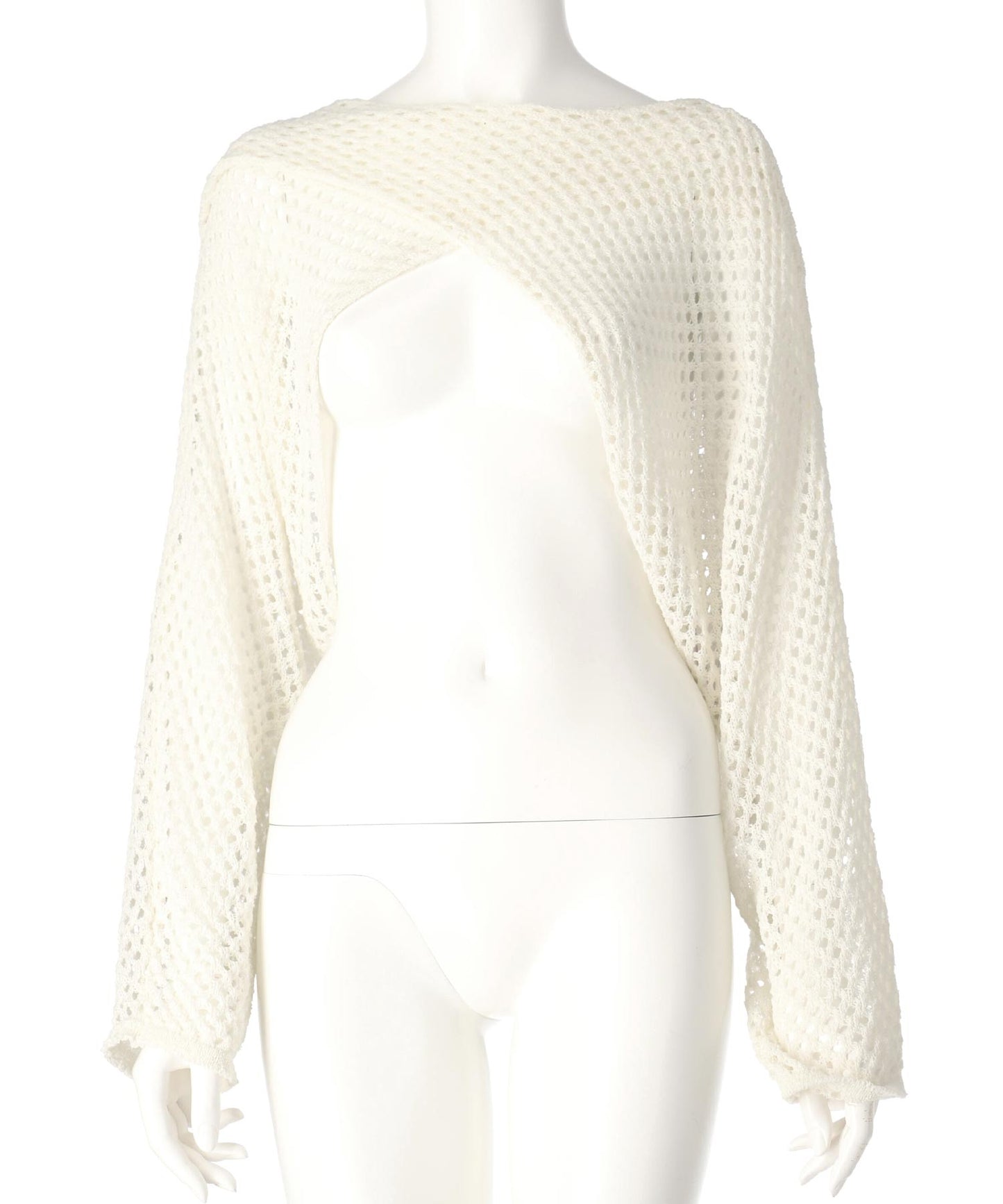 透かし編み 2Way ニットトップス 153-5702