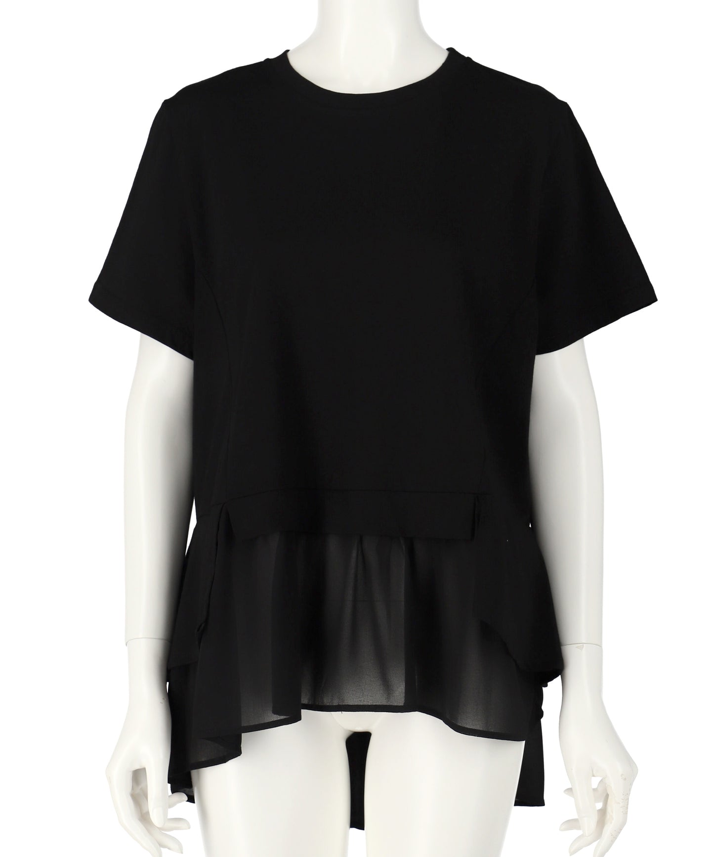 裾フリル デザイン Tシャツ 153-5789