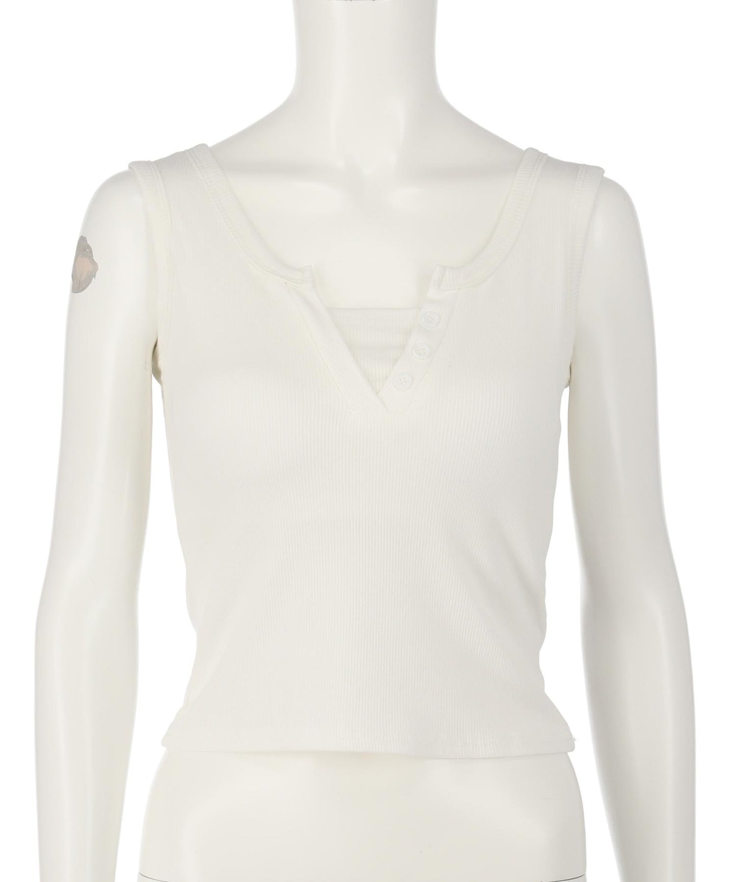 重ね着風 リブ タンクトップ 153-5820