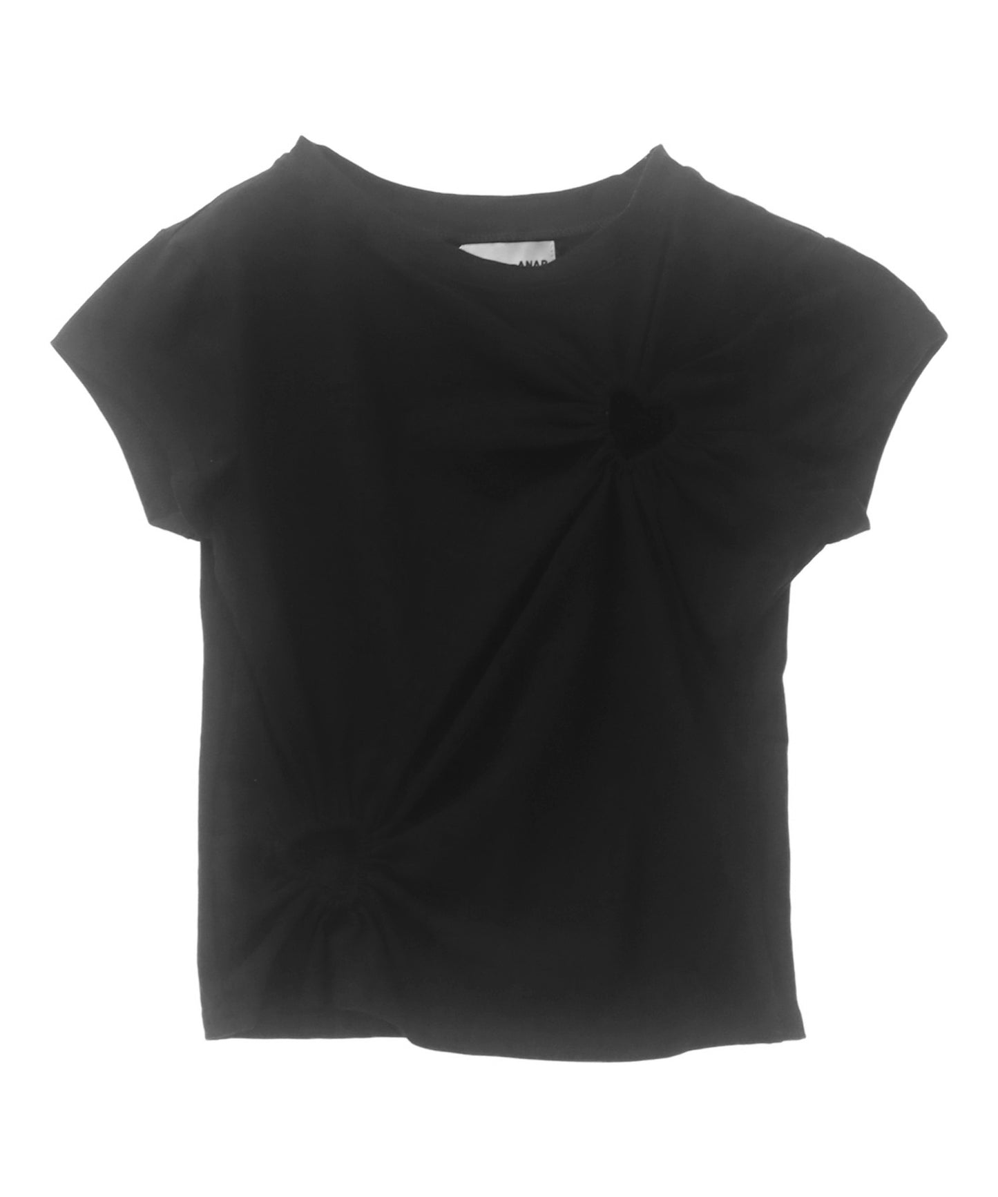 くり抜き ギャザー ハート ストレッチ Tシャツ 153-5889