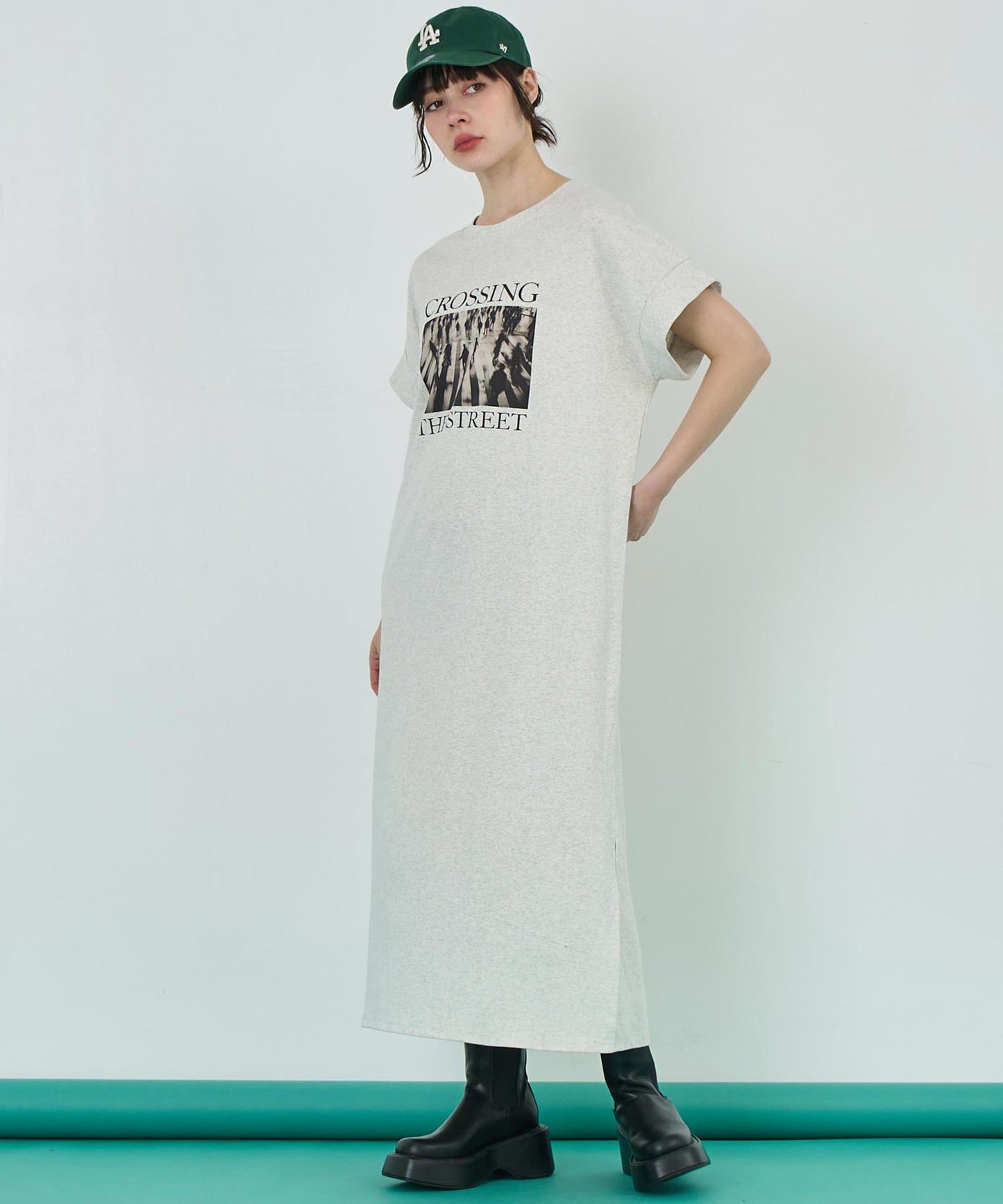 フォトプリント Tシャツ ワンピース 157-5801
