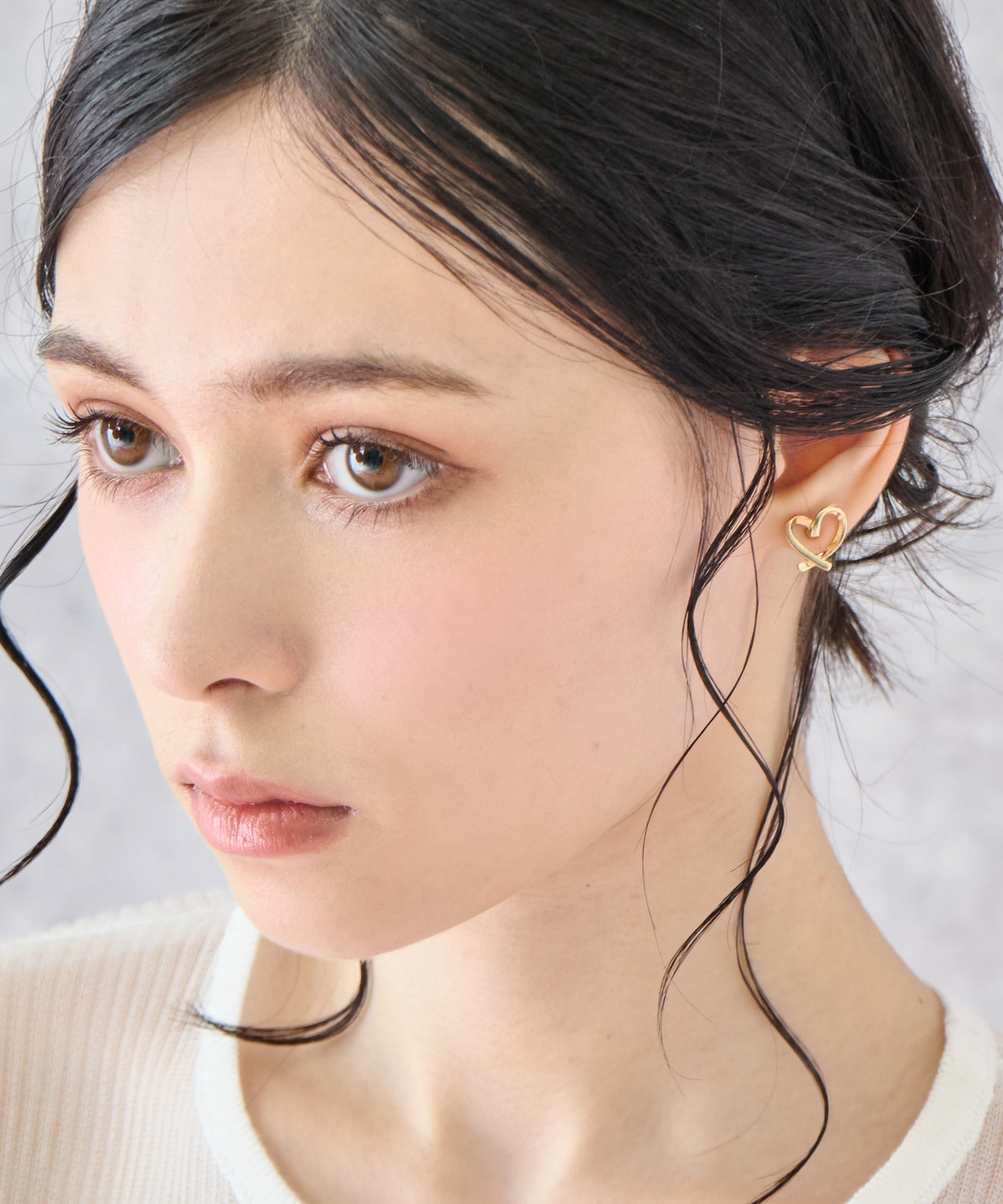 ライン ミニ ハート ピアス 159-5862
