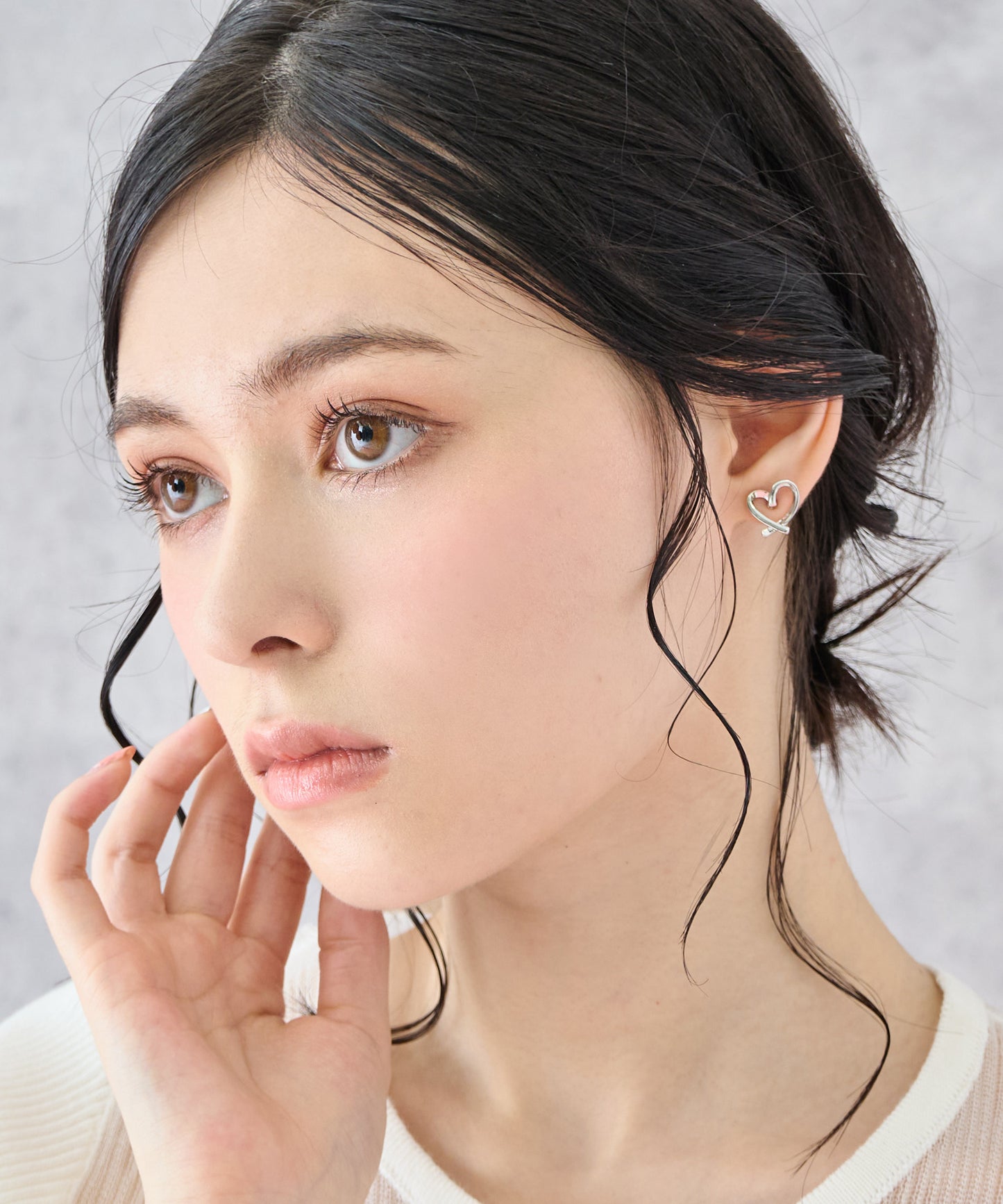 ライン ミニ ハート ピアス 159-5862