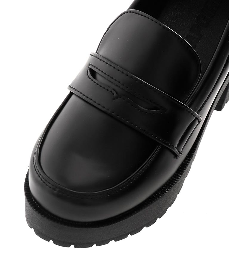バック ロゴ 厚底 ローファー 919-7099