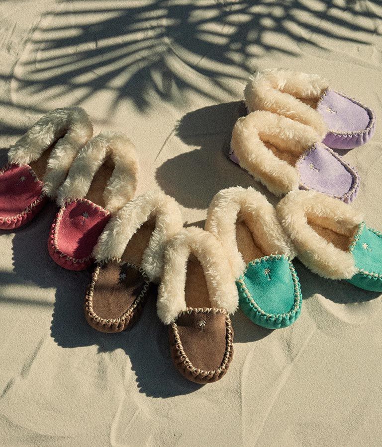 【KIDS】パームツリー 刺繍 モカシン シューズ 859-5195