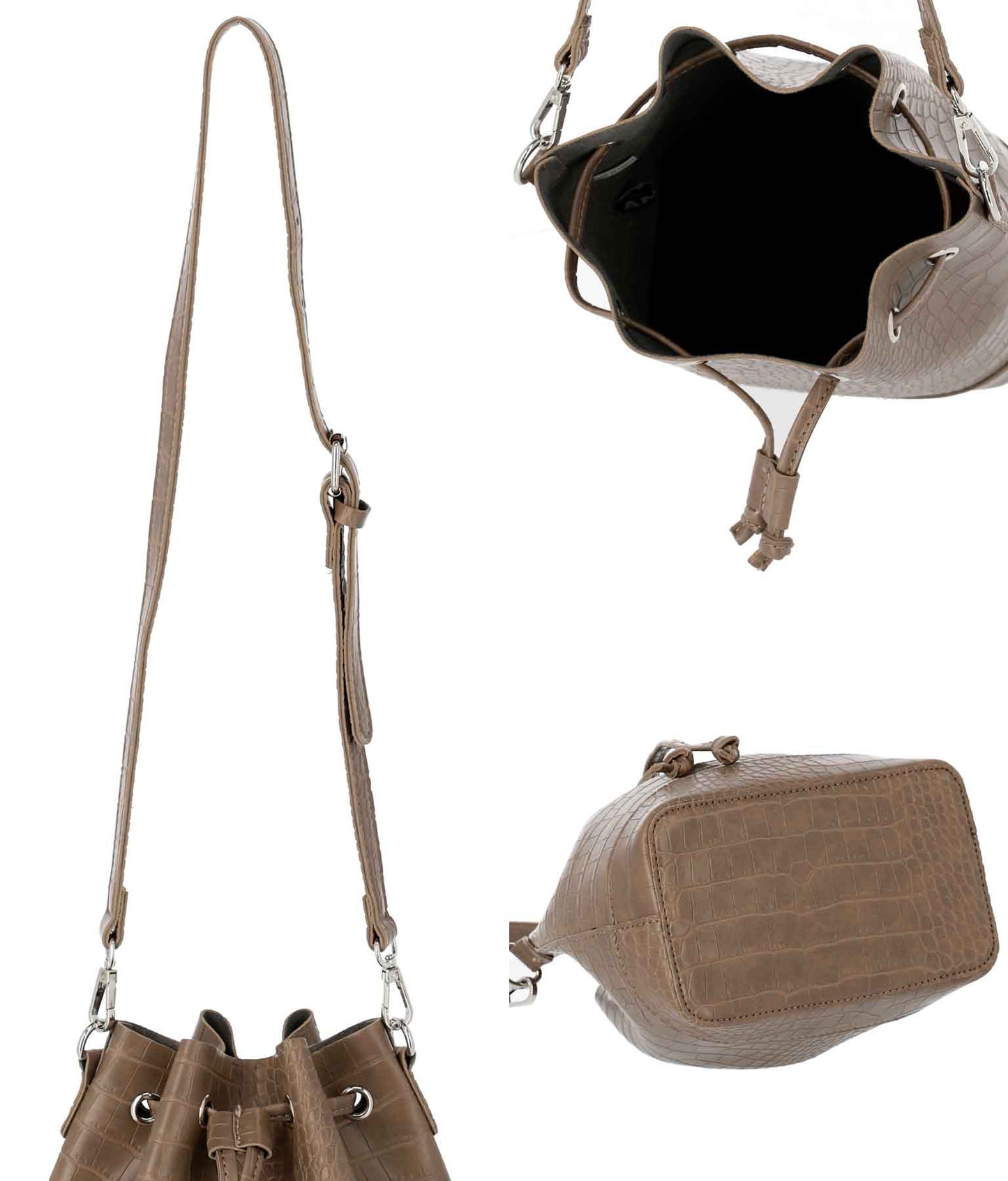 2WAY ショルダー クロコ調 バッグ 159-4703