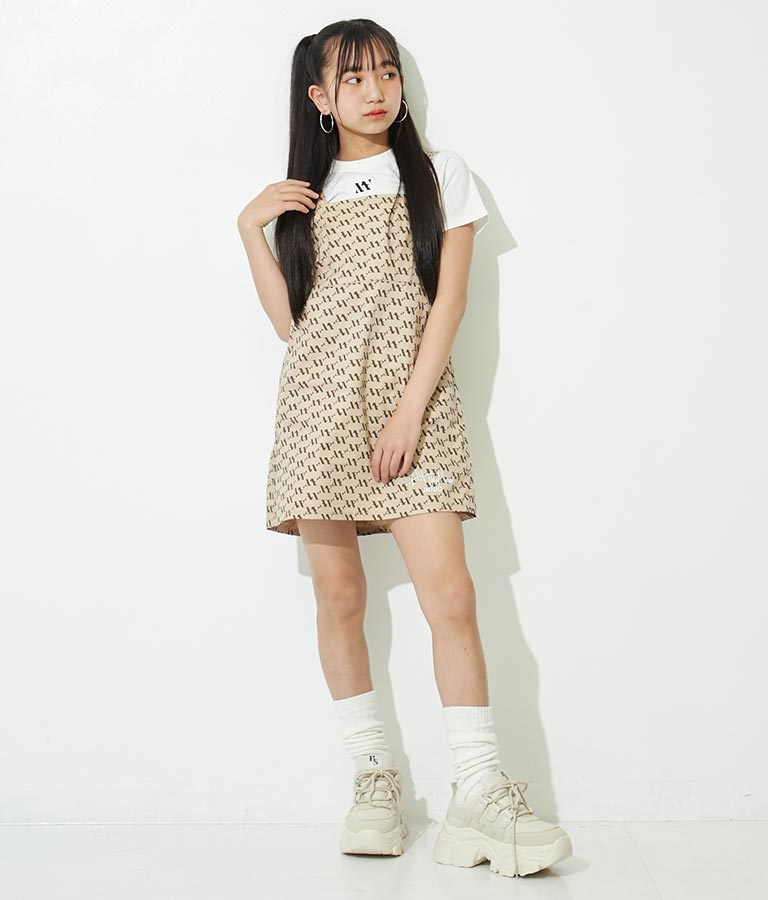 R+Sモノグラムワンピーストップスセット【ジュニアお揃い】Tシャツ 918-7181