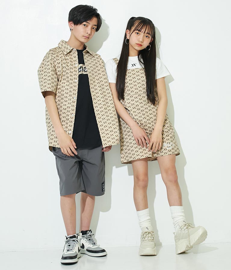 R+Sモノグラムワンピーストップスセット【ジュニアお揃い】Tシャツ 918-7181