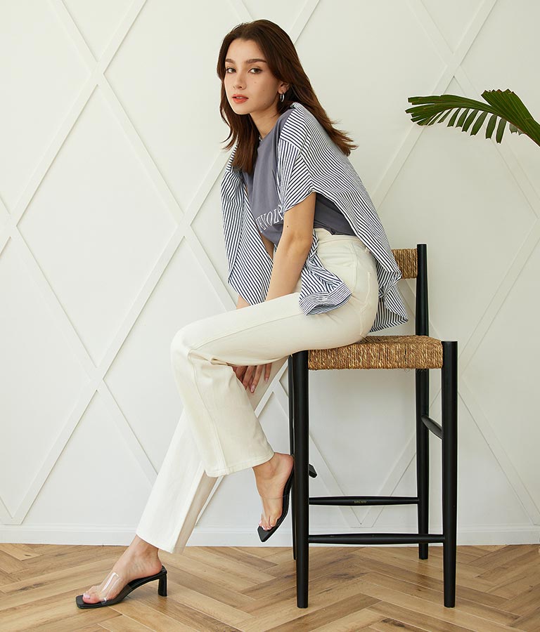 スクエアクリアサンダル 799-8434