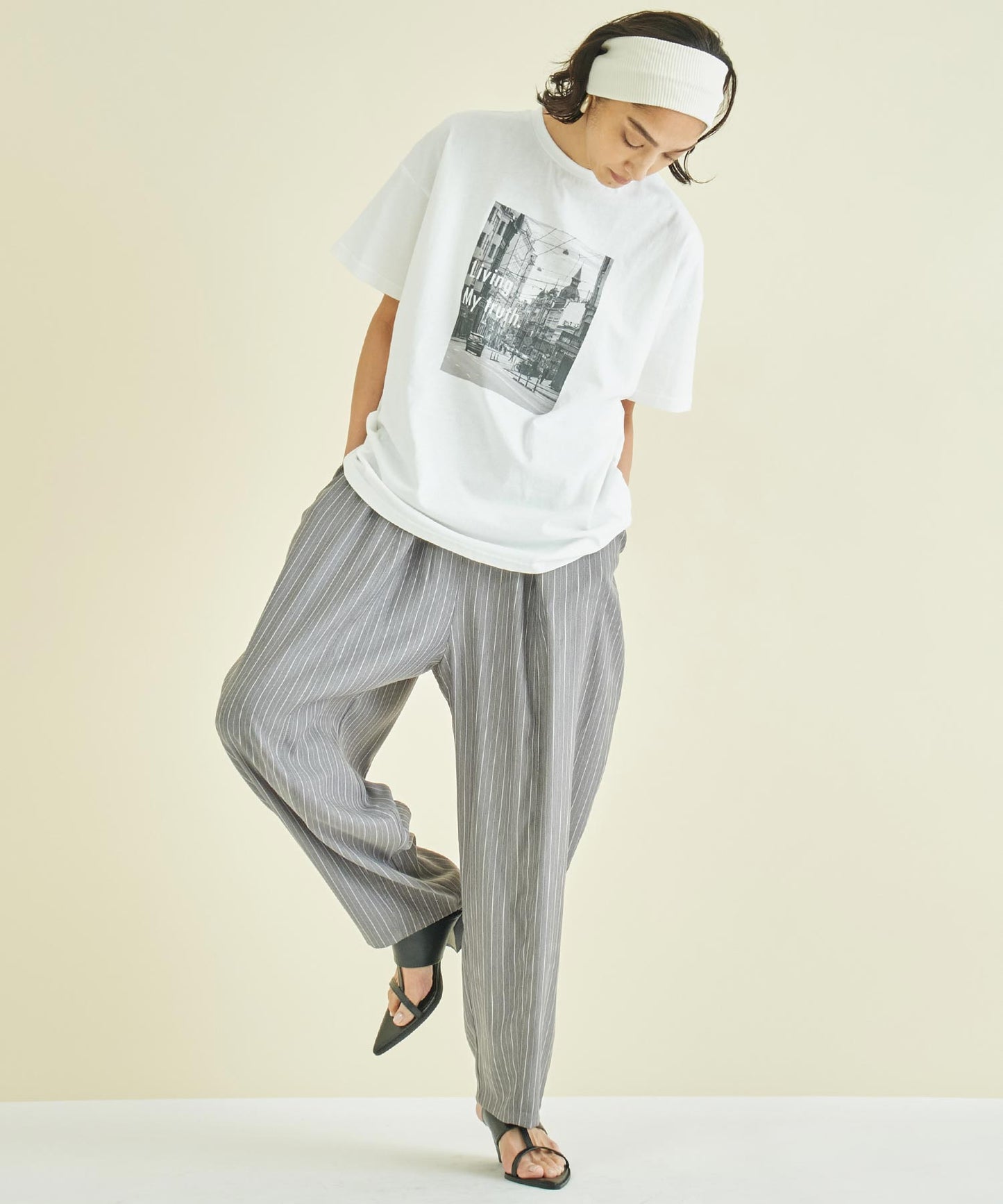フォト プリント オーバーサイズ Tシャツ 363-9620