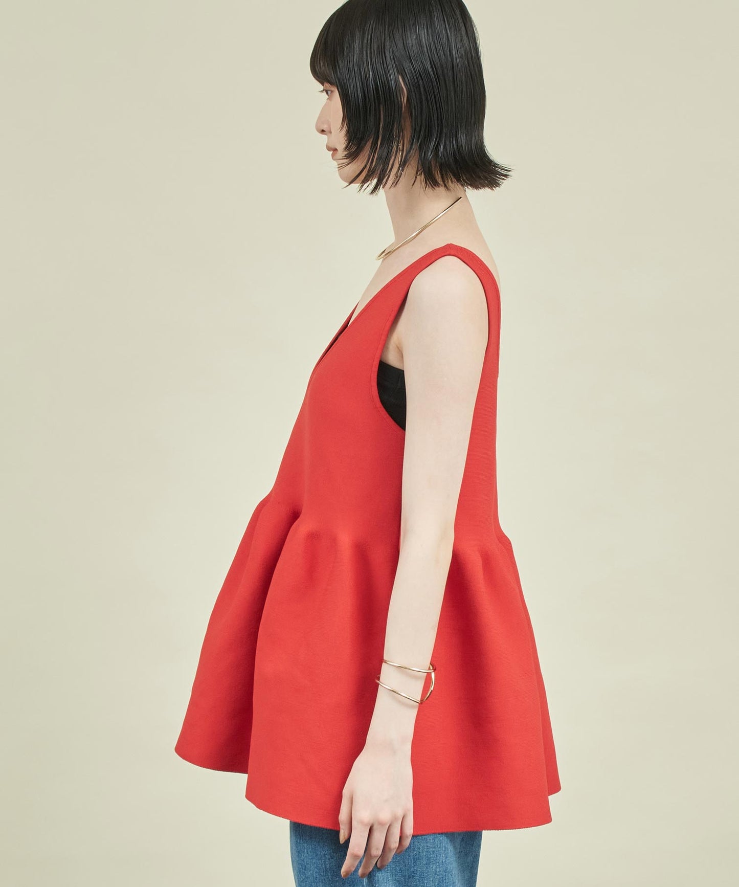 ドライタッチ ペプラム タンクトップ 363-9703