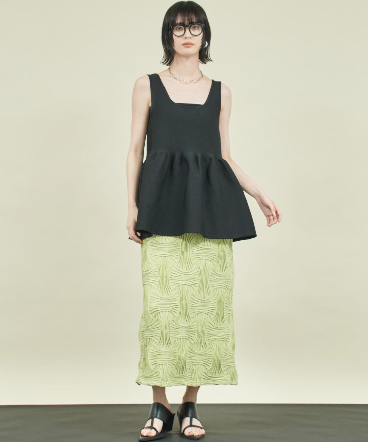 ドライタッチ ペプラム タンクトップ 363-9703