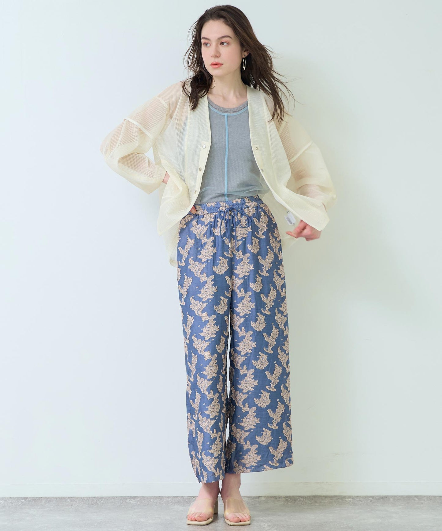 Eimee Law メッシュ コクーン スリーブ ジャケット 365-9684