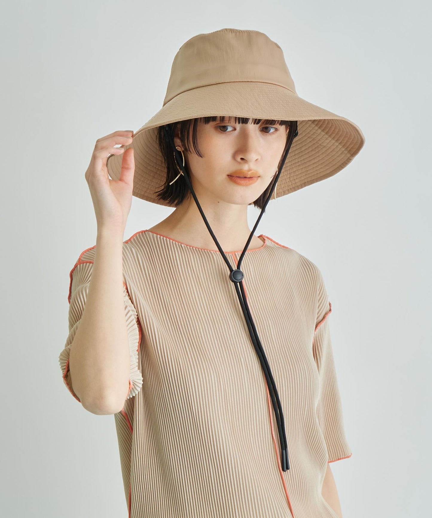 接触冷感 ワイド ブリム ハット 369-9627