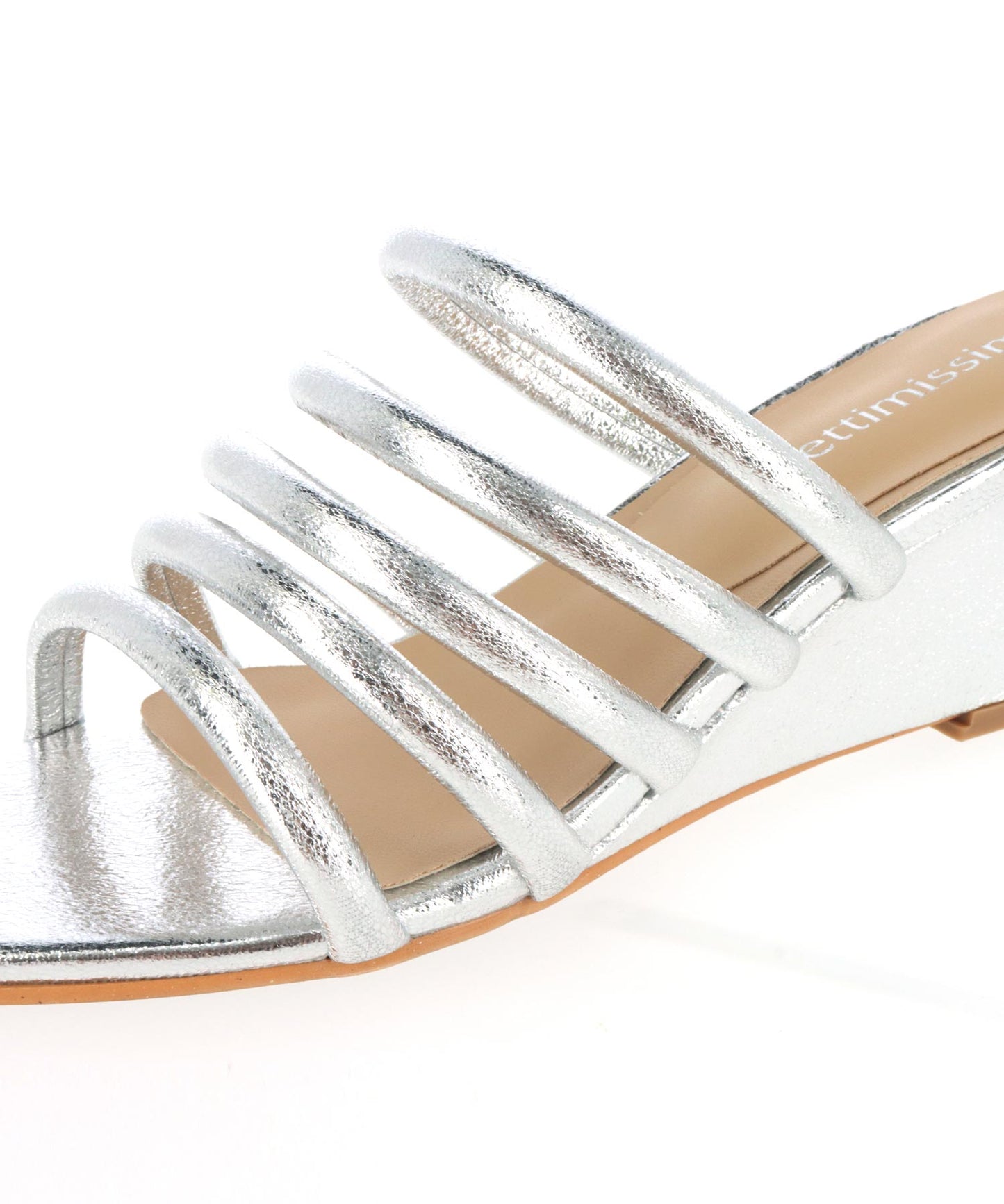 メタリック チューブストラップ ウェッジソール サンダル 369-9658