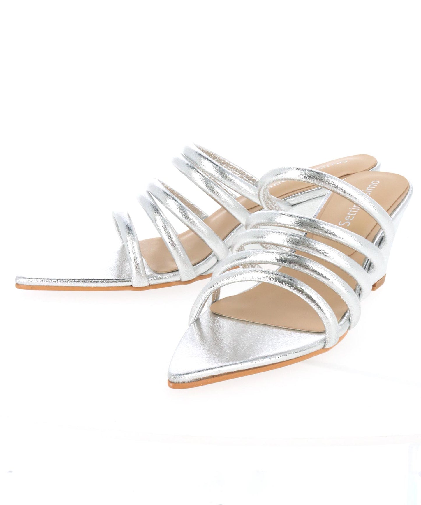 メタリック チューブストラップ ウェッジソール サンダル 369-9658