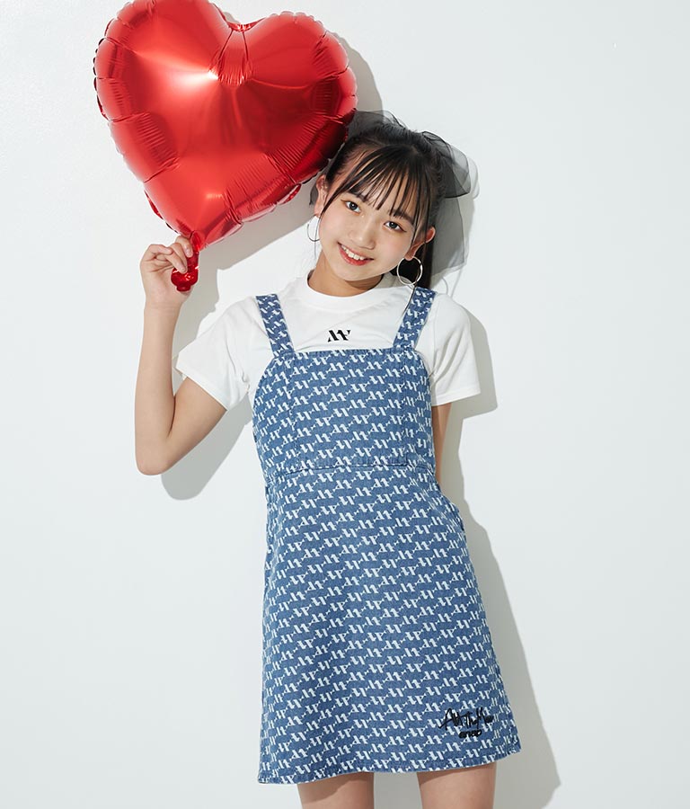 R+Sモノグラムワンピーストップスセット【ジュニアお揃い】Tシャツ 918-7181