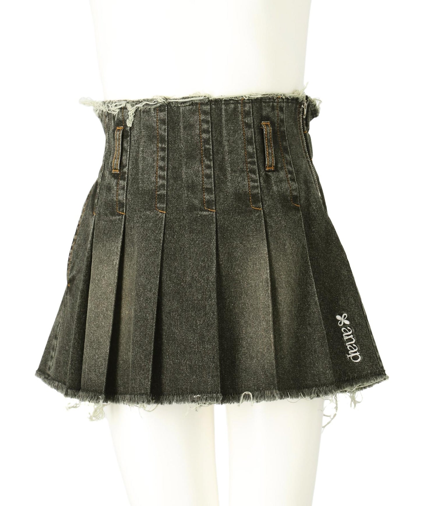 クラッシュ デニム プリーツ スカート【ジュニアお揃い】 421-3380