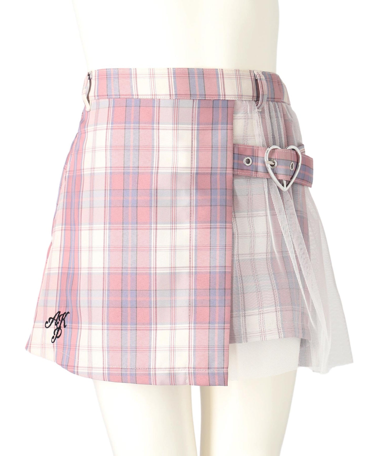 チュール重ね ハート バックル スカパン 421-3389