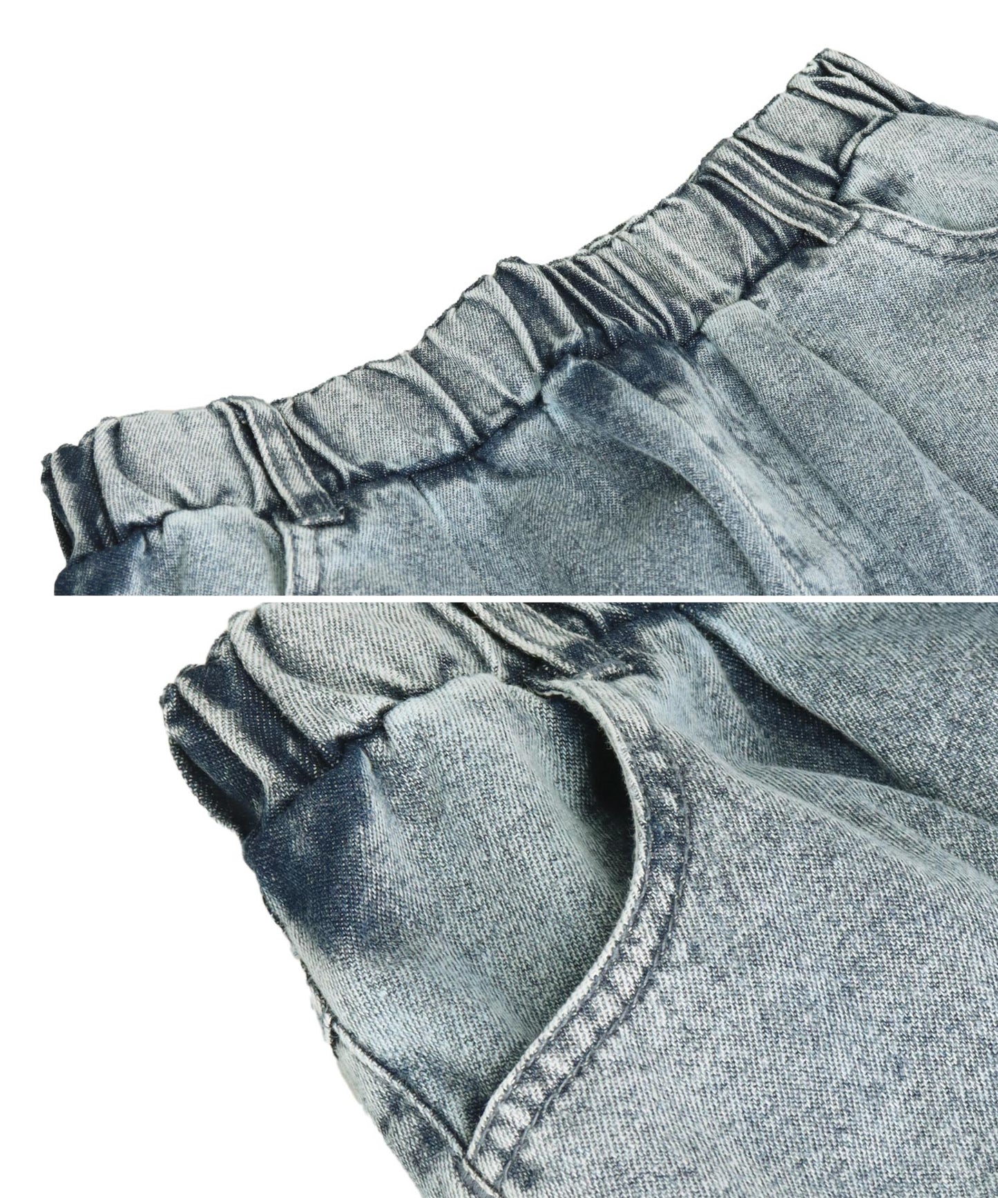 ハート ペイント デニム ワイド パンツ 422-3384