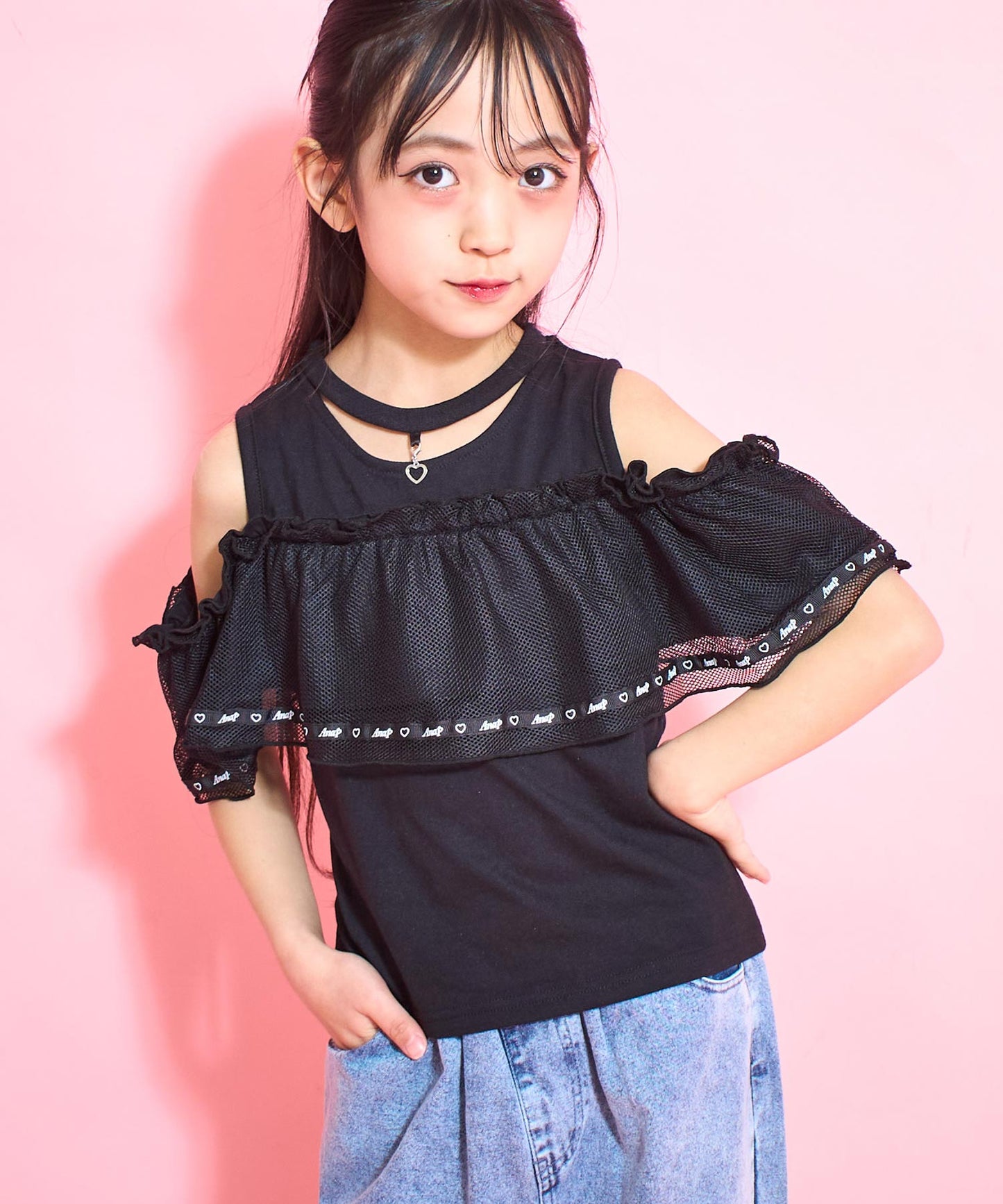 フリル オフショル風 トップス 423-3385