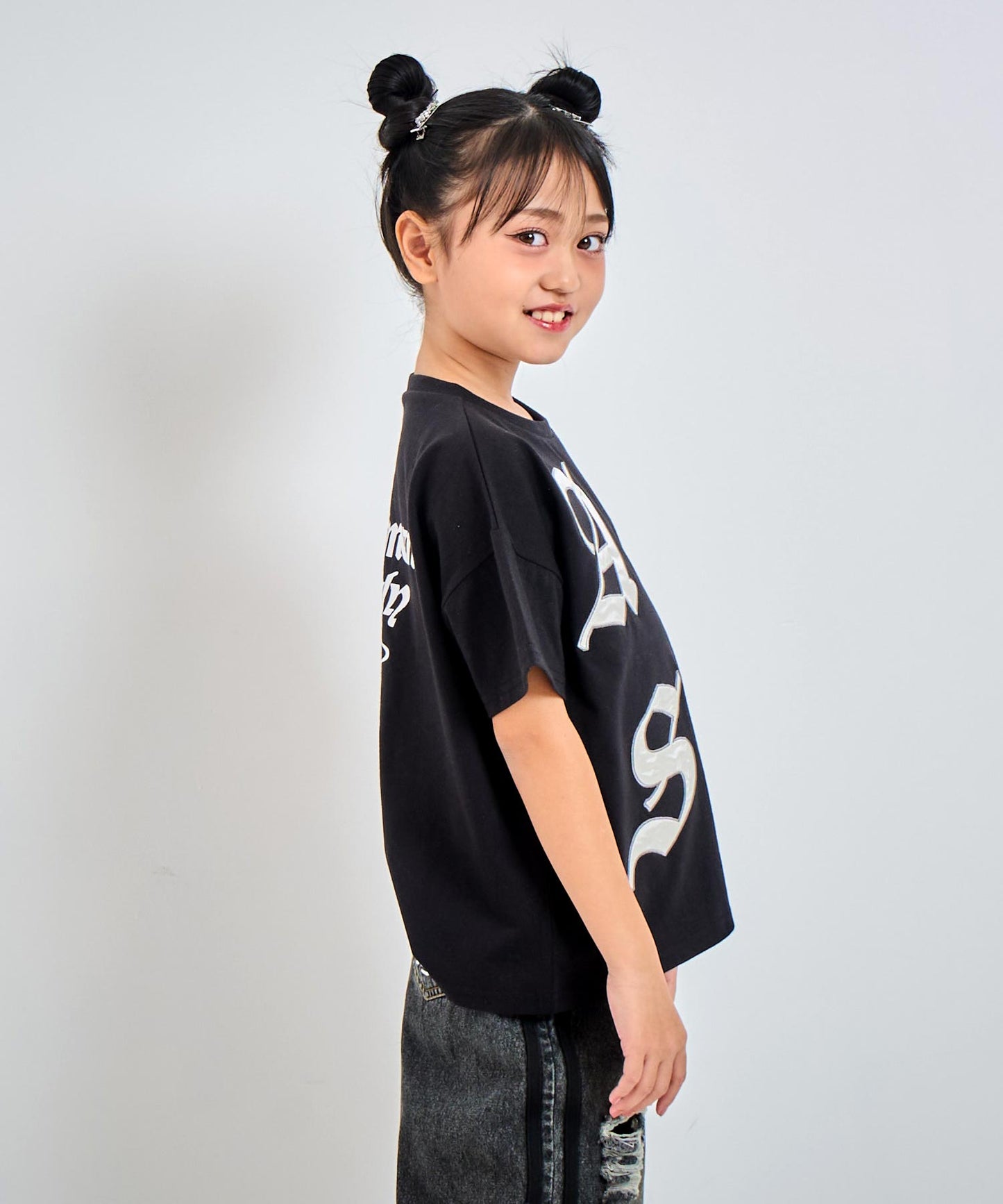 ランダム ワッペン ロゴ Tシャツ (ジュニアお揃い) 【ユニセックス】423-3393