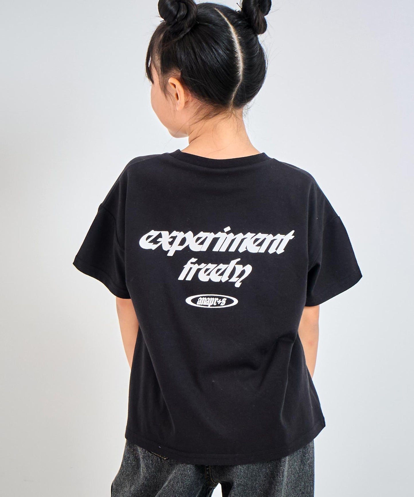 ランダム ワッペン ロゴ Tシャツ (ジュニアお揃い) 【ユニセックス】423-3393