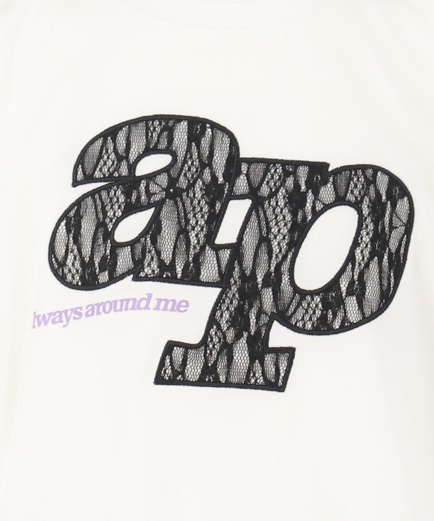 レース ワッペン付き サイド リボン Tシャツ トップス【ジュニアお揃い】 423-3402