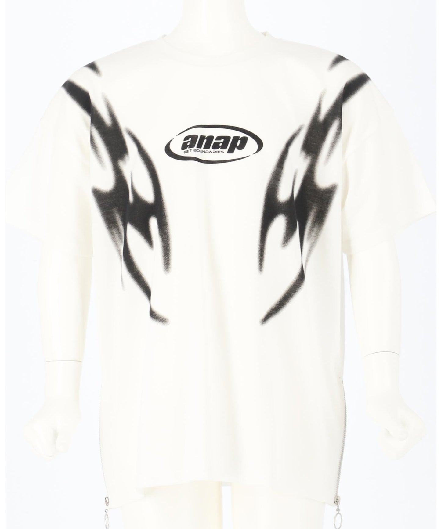 サイドジップ デザイン Tシャツ【ジュニアお揃い】 423-3414