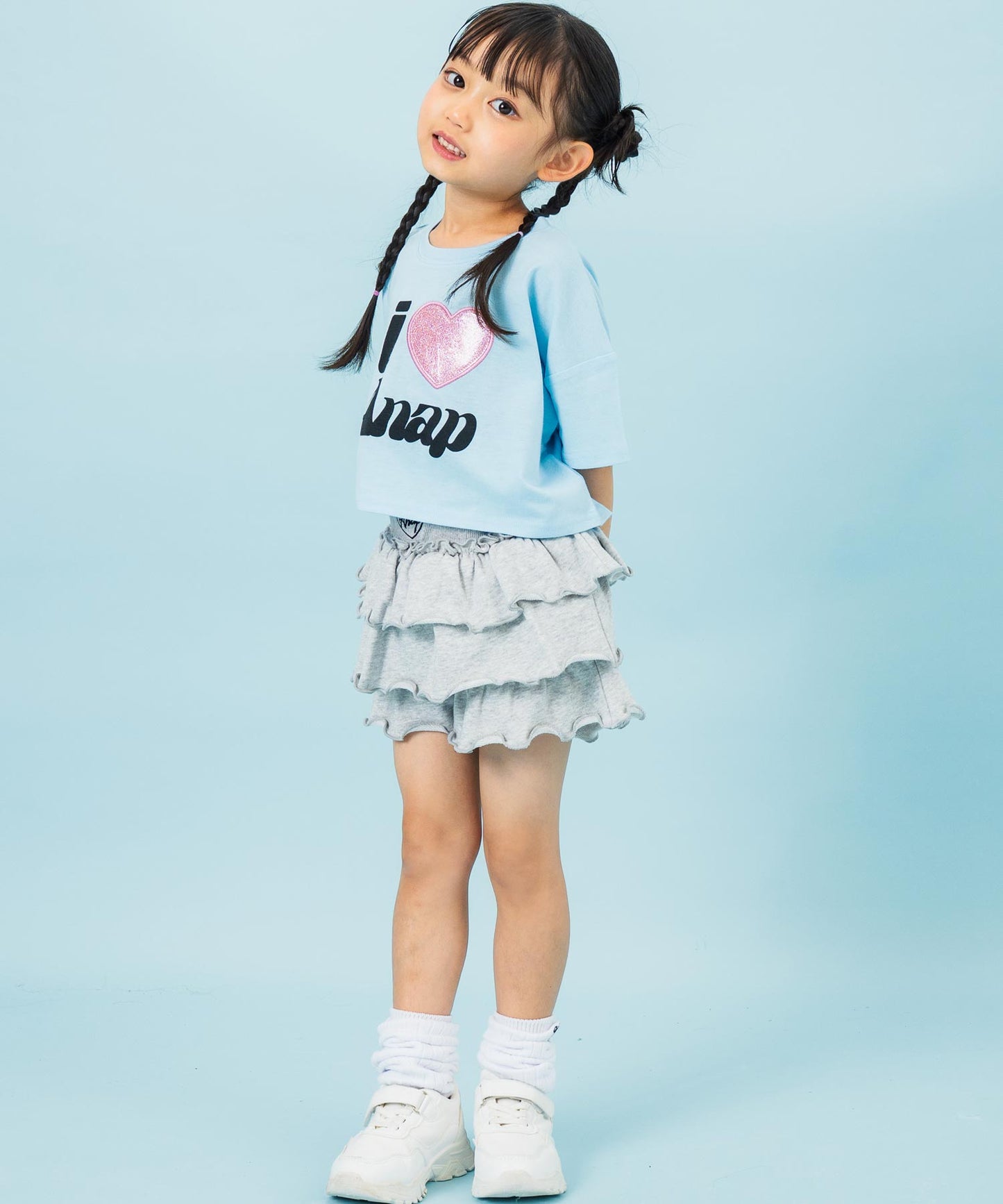 ILOVE ANAP クロップド Tシャツ【ジュニアお揃い】 423-3420