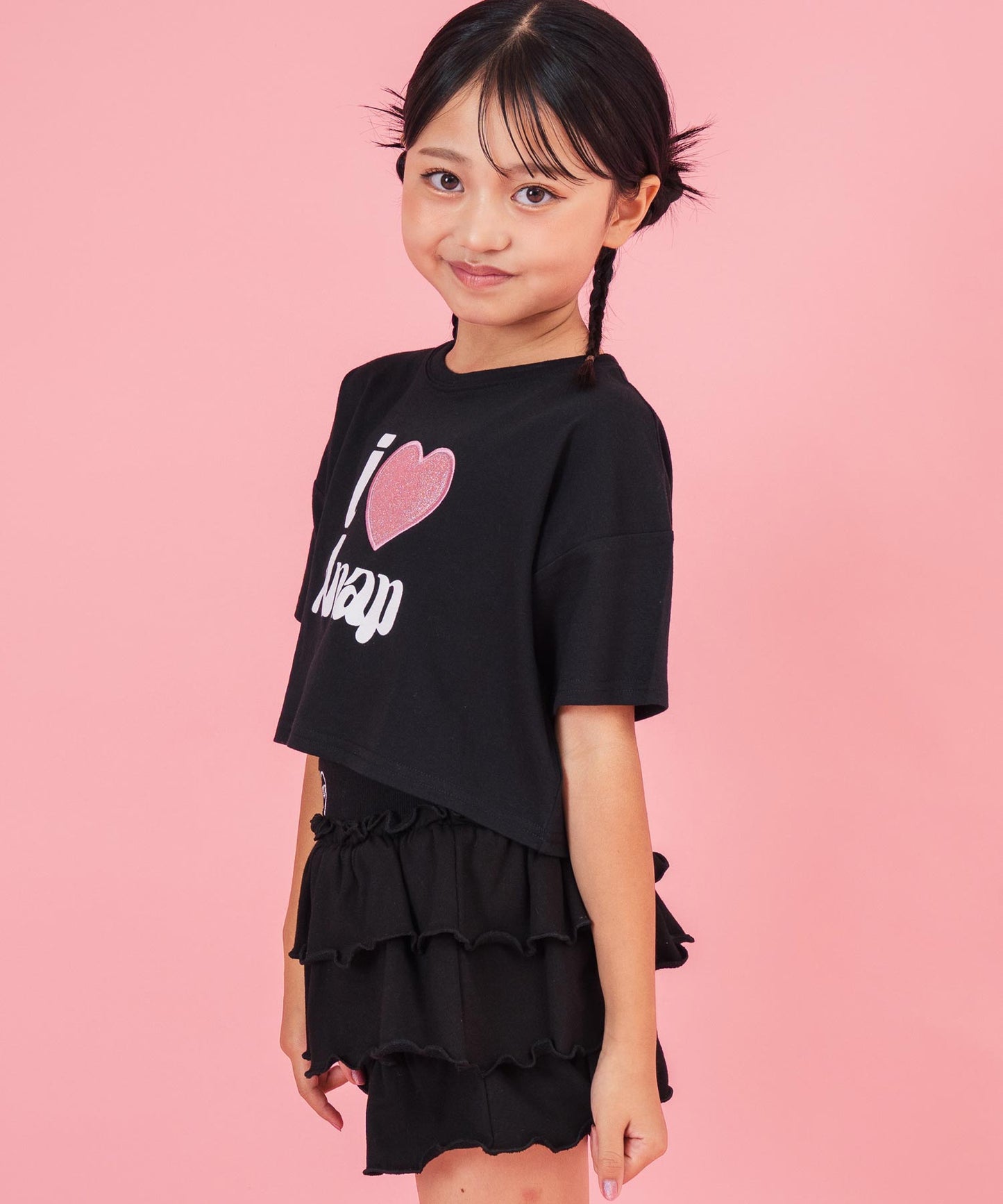 ILOVE ANAP クロップド Tシャツ【ジュニアお揃い】 423-3420