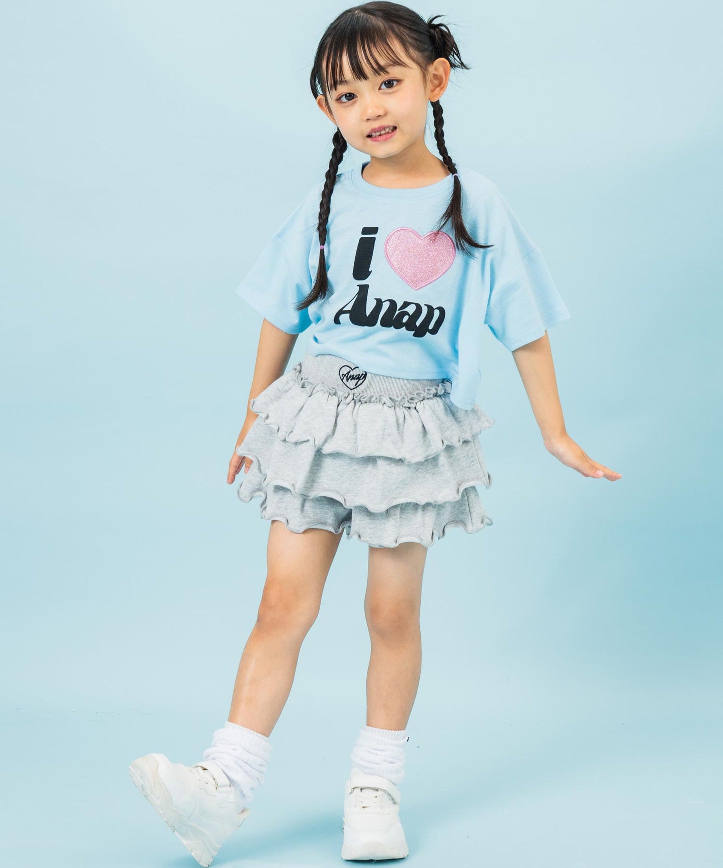 ILOVE ANAP クロップド Tシャツ【ジュニアお揃い】 423-3420