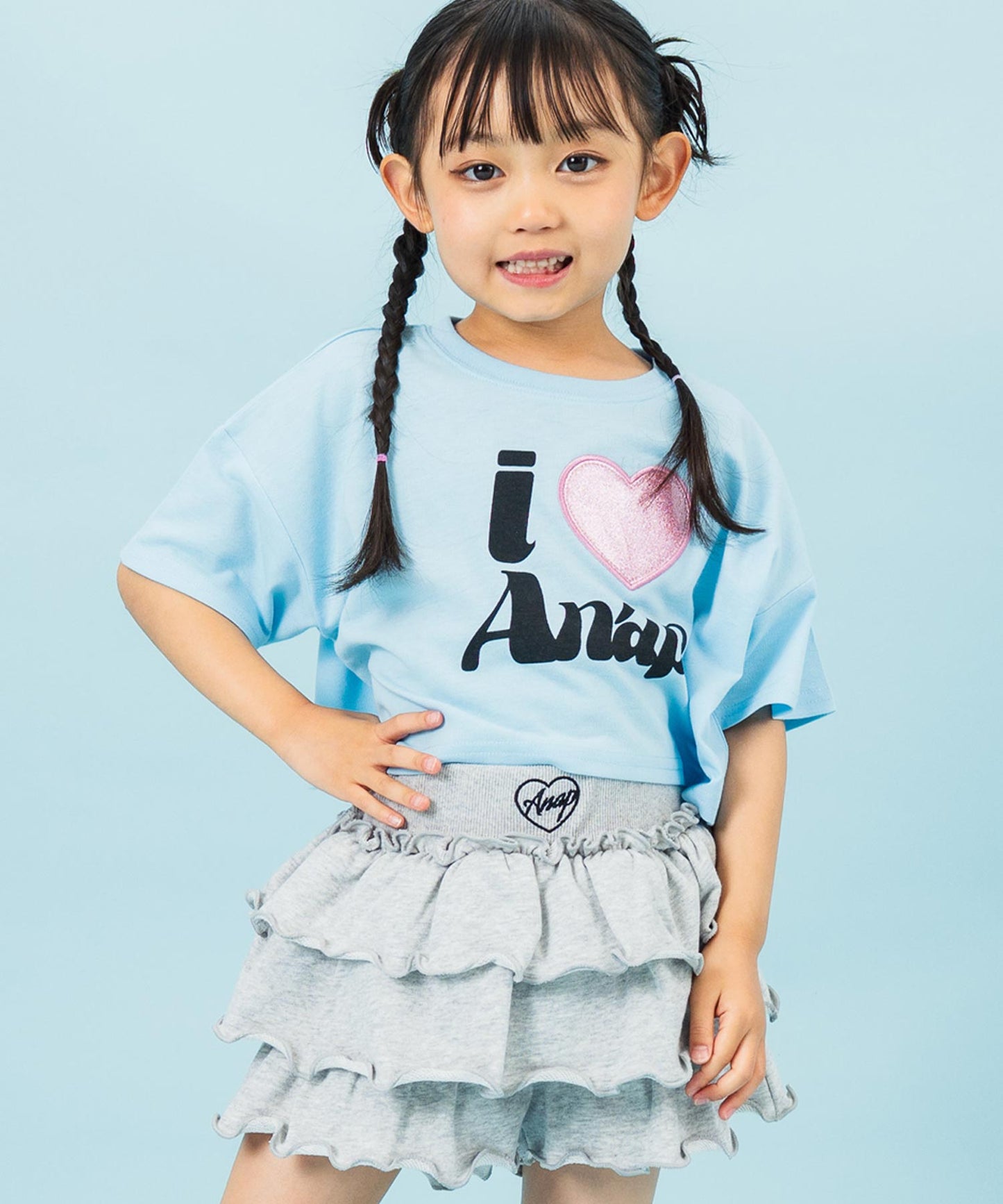 ILOVE ANAP クロップド Tシャツ【ジュニアお揃い】 423-3420