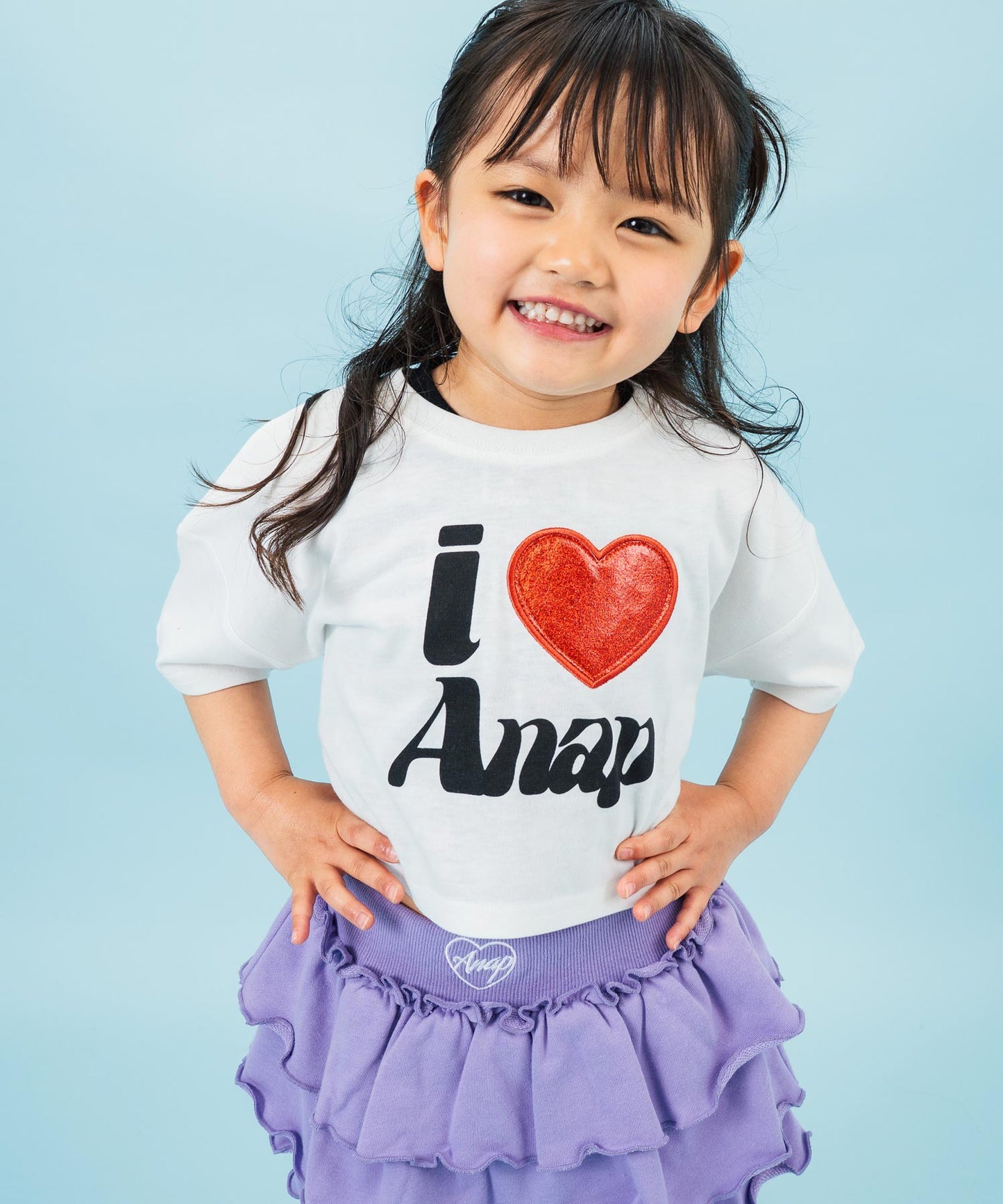 ILOVE ANAP クロップド Tシャツ【ジュニアお揃い】 423-3420