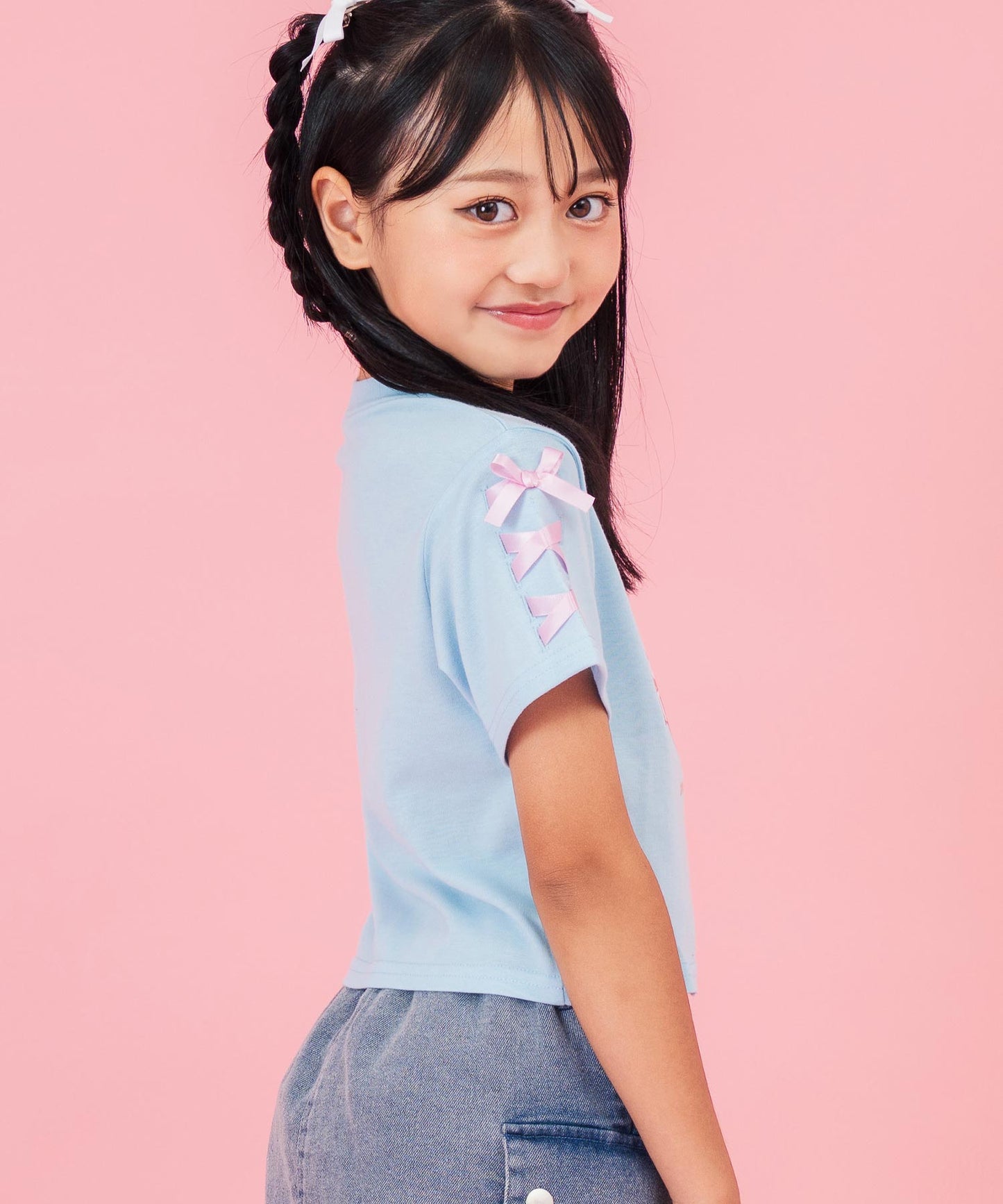 袖スピンドル カップケーキプリントTシャツ 423-3423