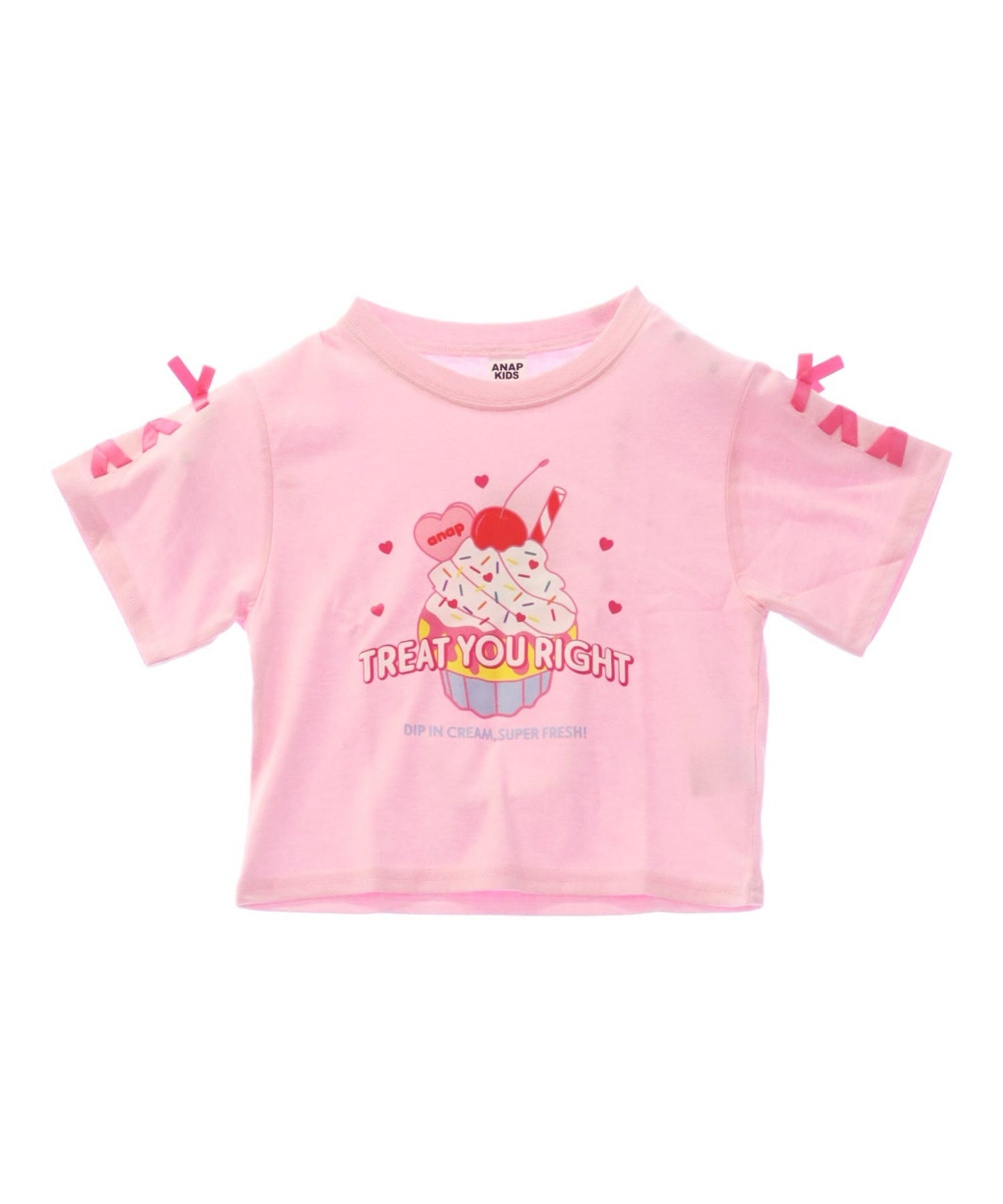 袖スピンドル カップケーキプリントTシャツ 423-3423