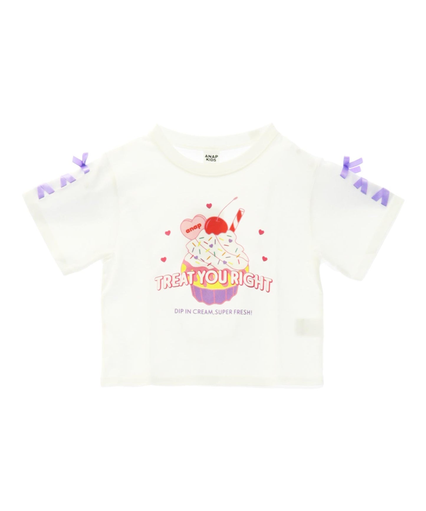 袖スピンドル カップケーキプリントTシャツ 423-3423