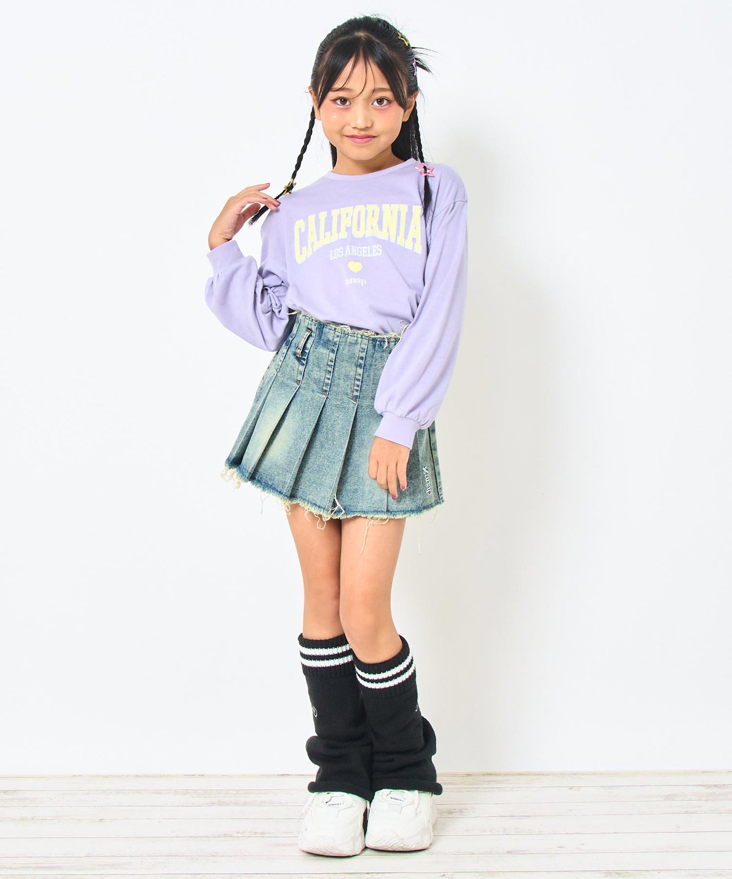 ラベンダー(120サイズ着用/身長:約128cm)